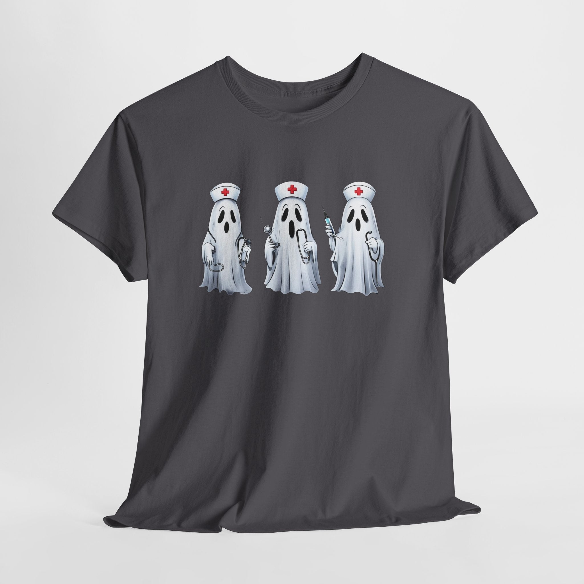 Ghostly Nurses Unisex Heavy Cotton Tee