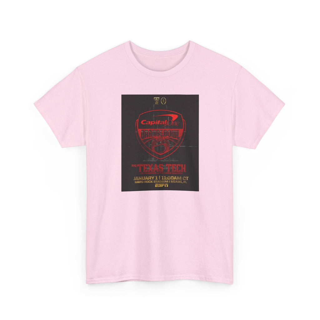 Texas Tech Football Game Poster Tee — College Bowl Game 11:00AM Jan 1 Shirt