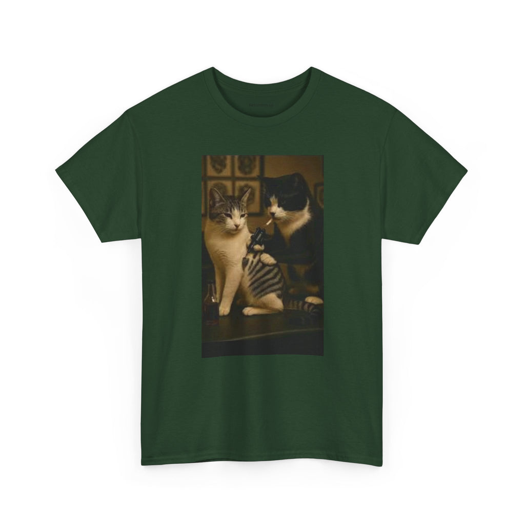 Cat Tatoo-Unisex Heavy Cotton Tee