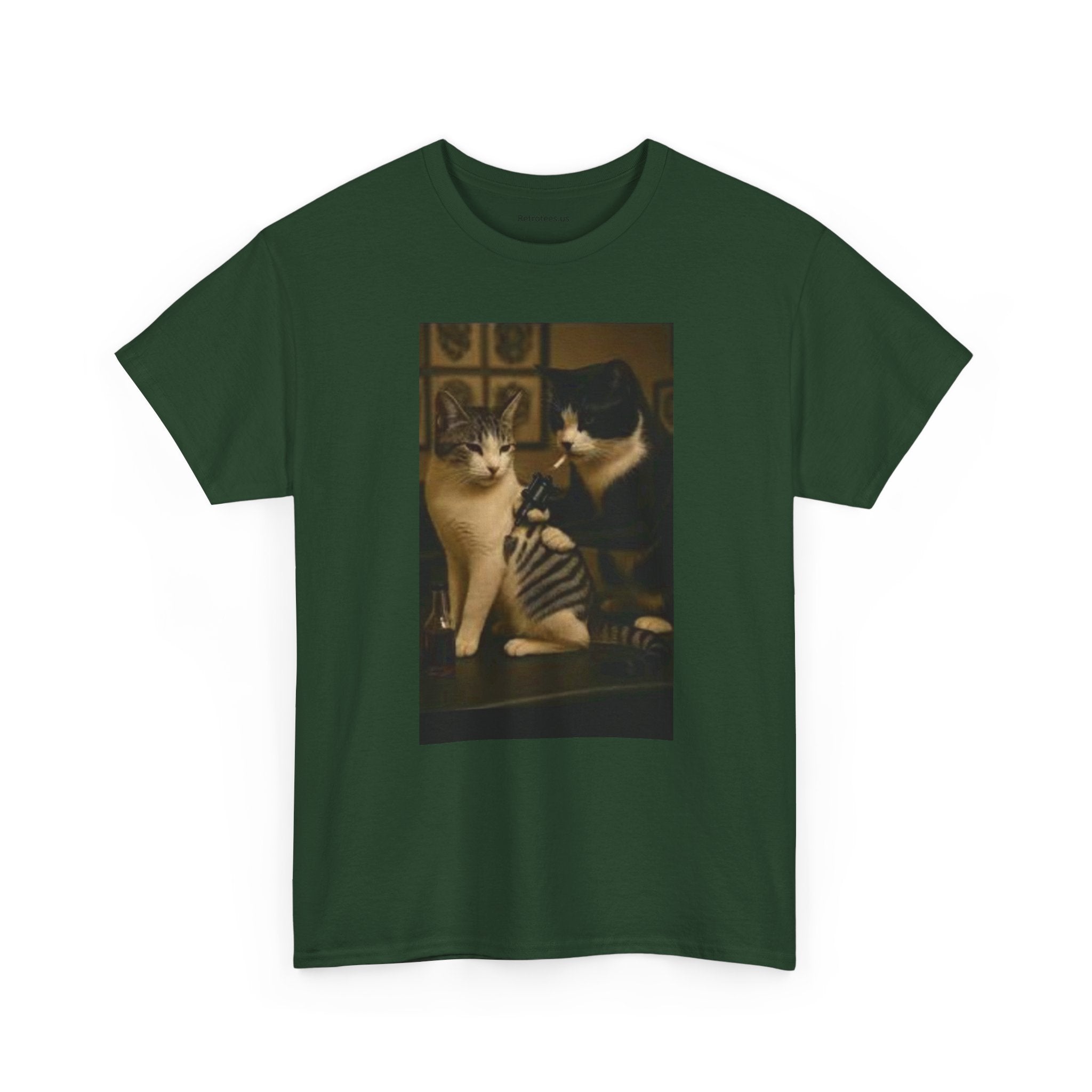 Cat Tatoo-Unisex Heavy Cotton Tee