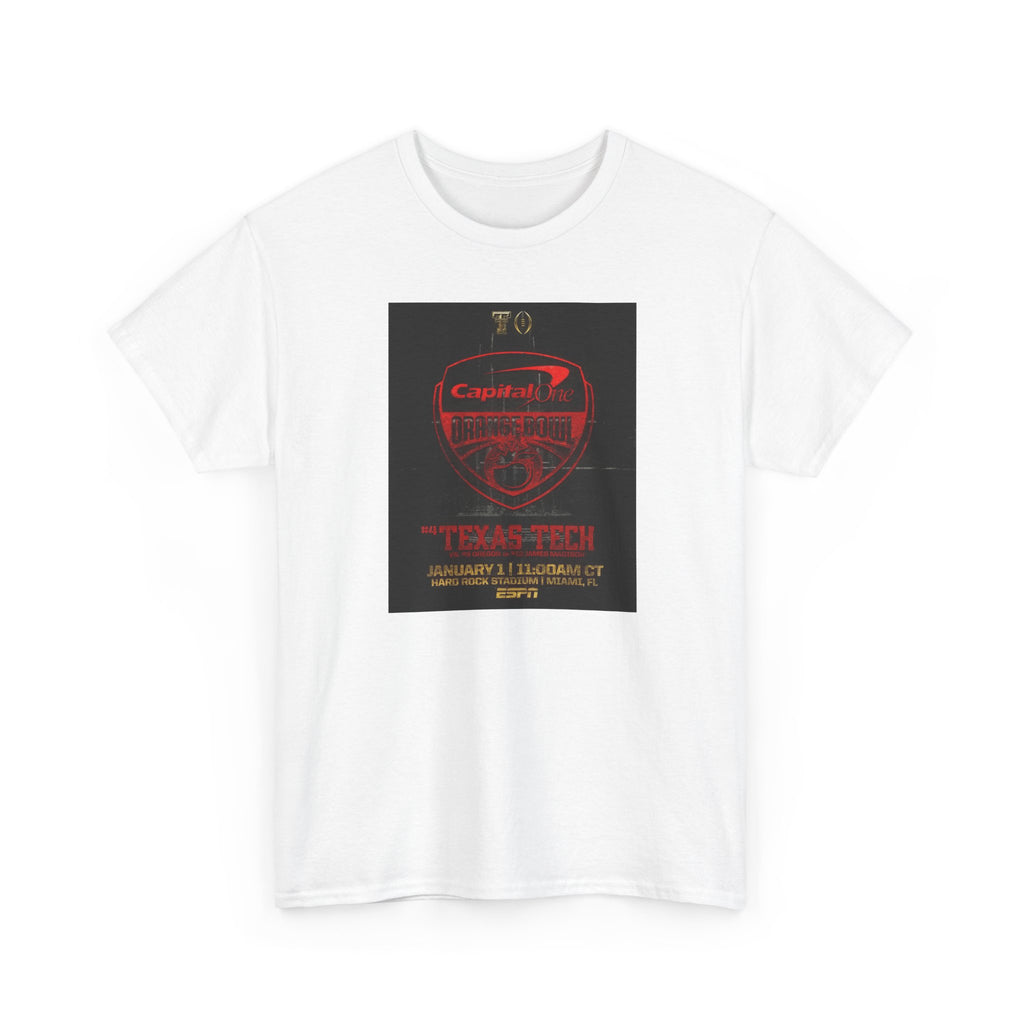 Texas Tech Football Game Poster Tee — College Bowl Game 11:00AM Jan 1 Shirt