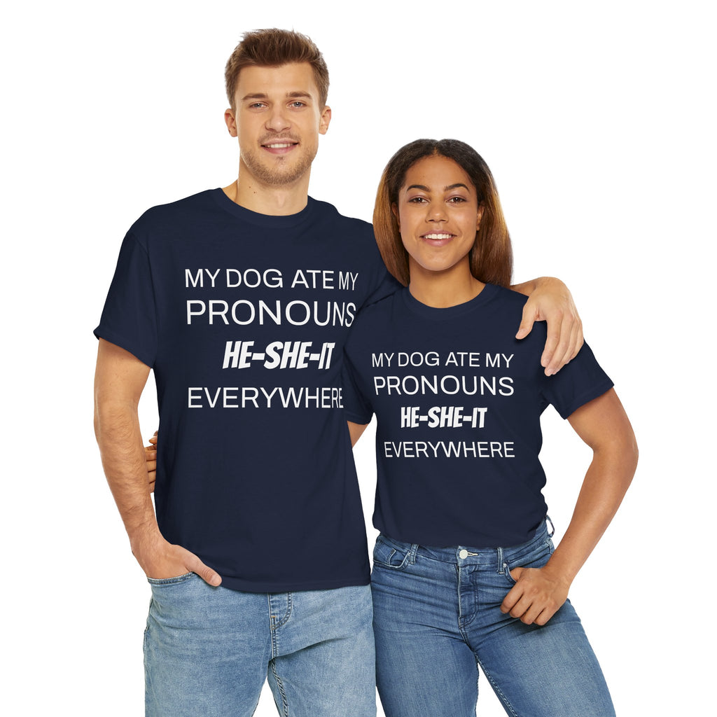 Funny Pronouns T-Shirt, Trendy LGBTQ+ Pride Tee, Casual Wear, Everyday Statement Top