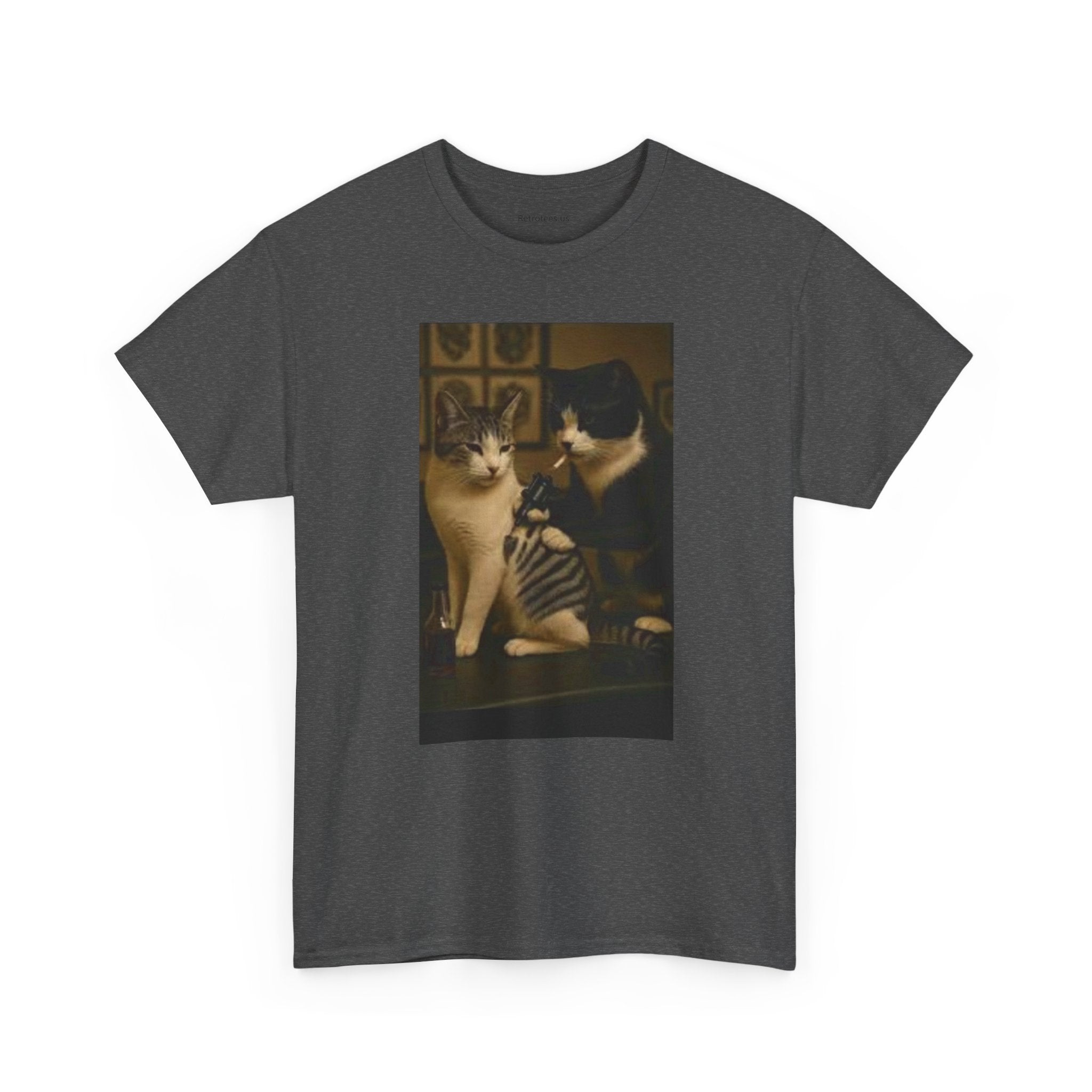 Cat Tatoo-Unisex Heavy Cotton Tee