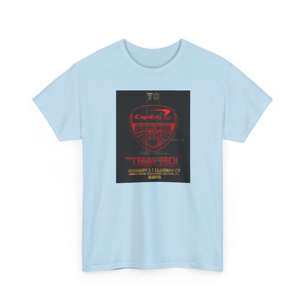 Texas Tech Football Game Poster Tee — College Bowl Game 11:00AM Jan 1 Shirt