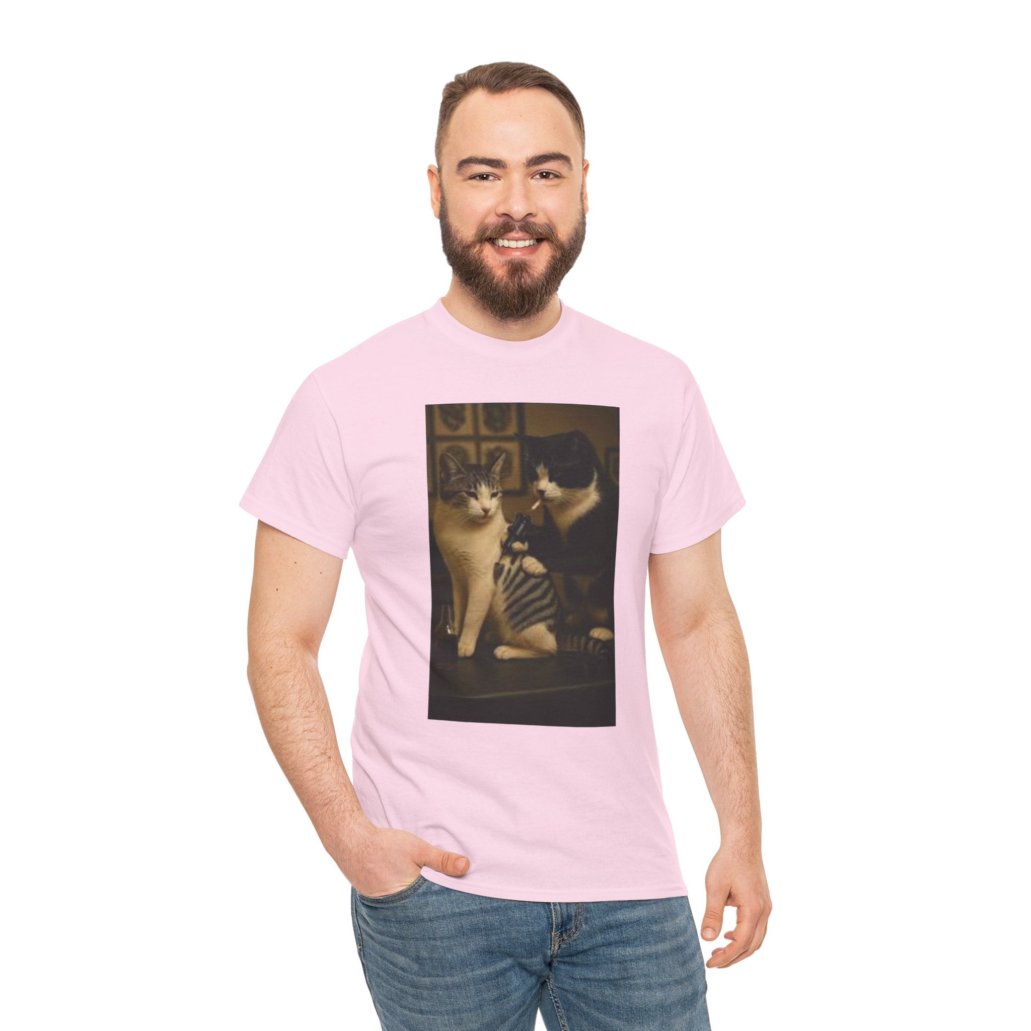 Cat Tatoo-Unisex Heavy Cotton Tee