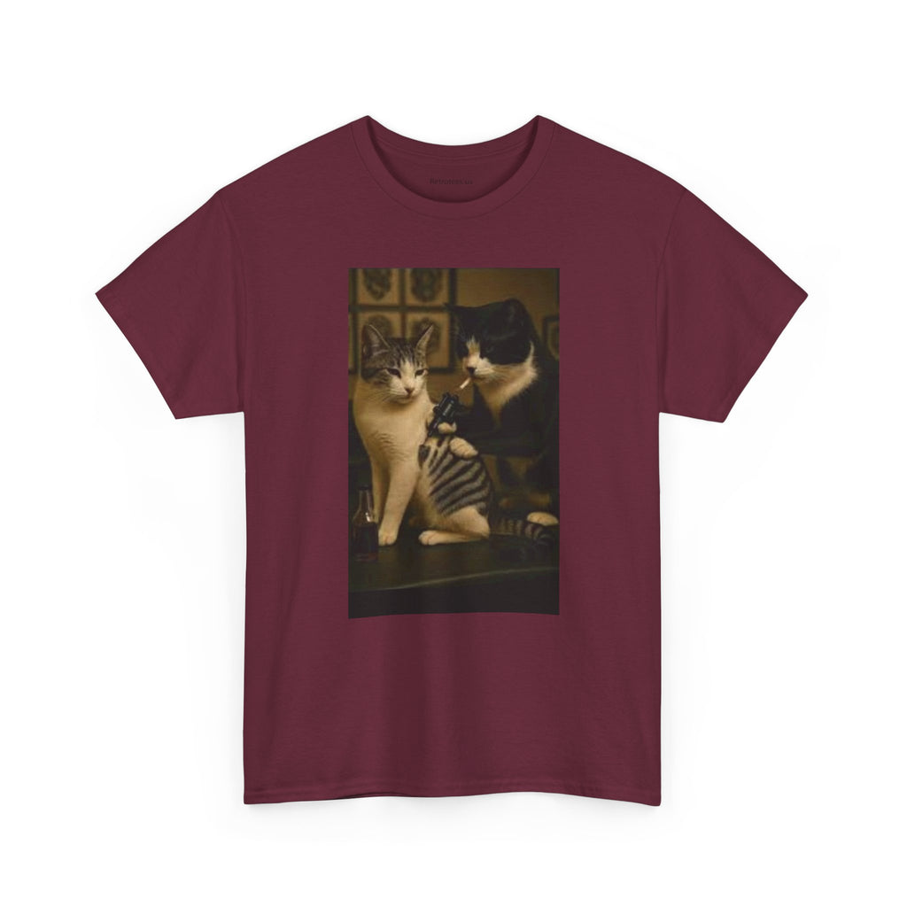 Cat Tatoo-Unisex Heavy Cotton Tee