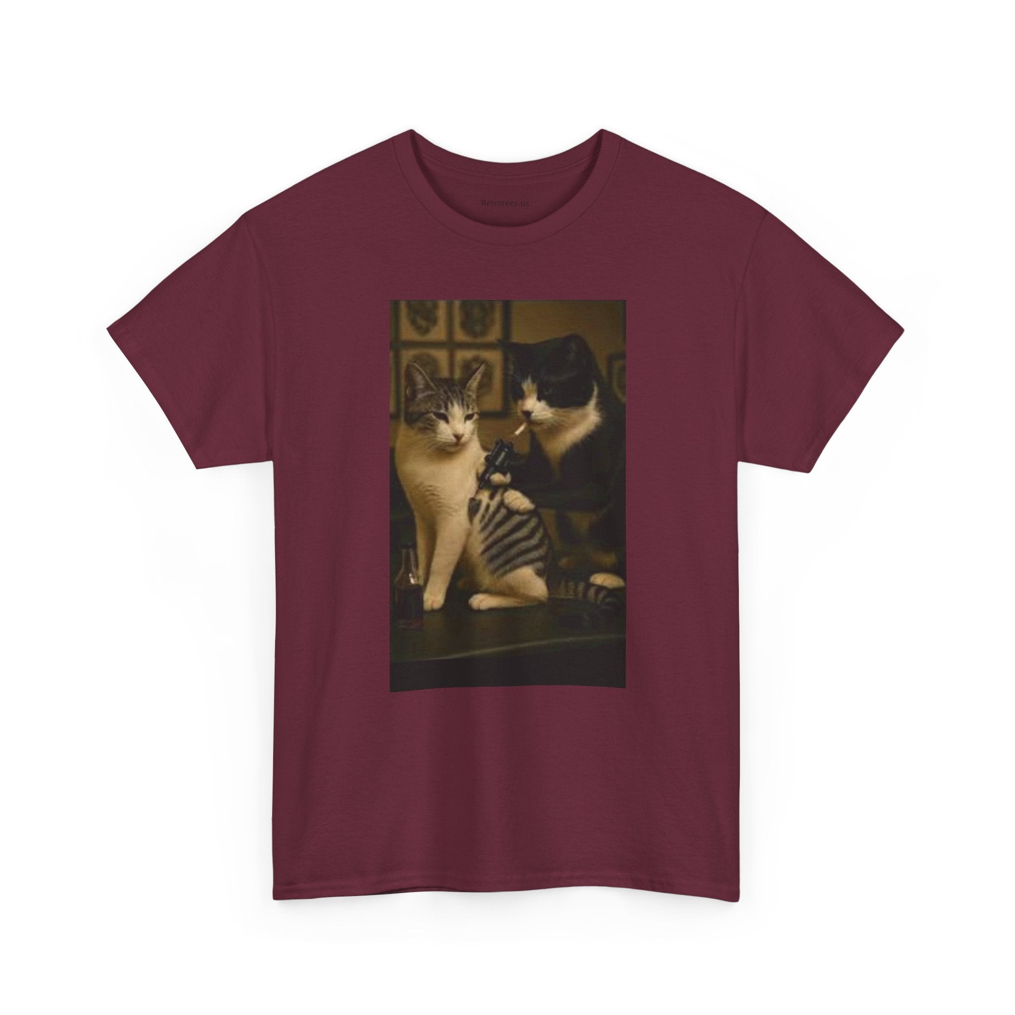 Cat Tatoo-Unisex Heavy Cotton Tee