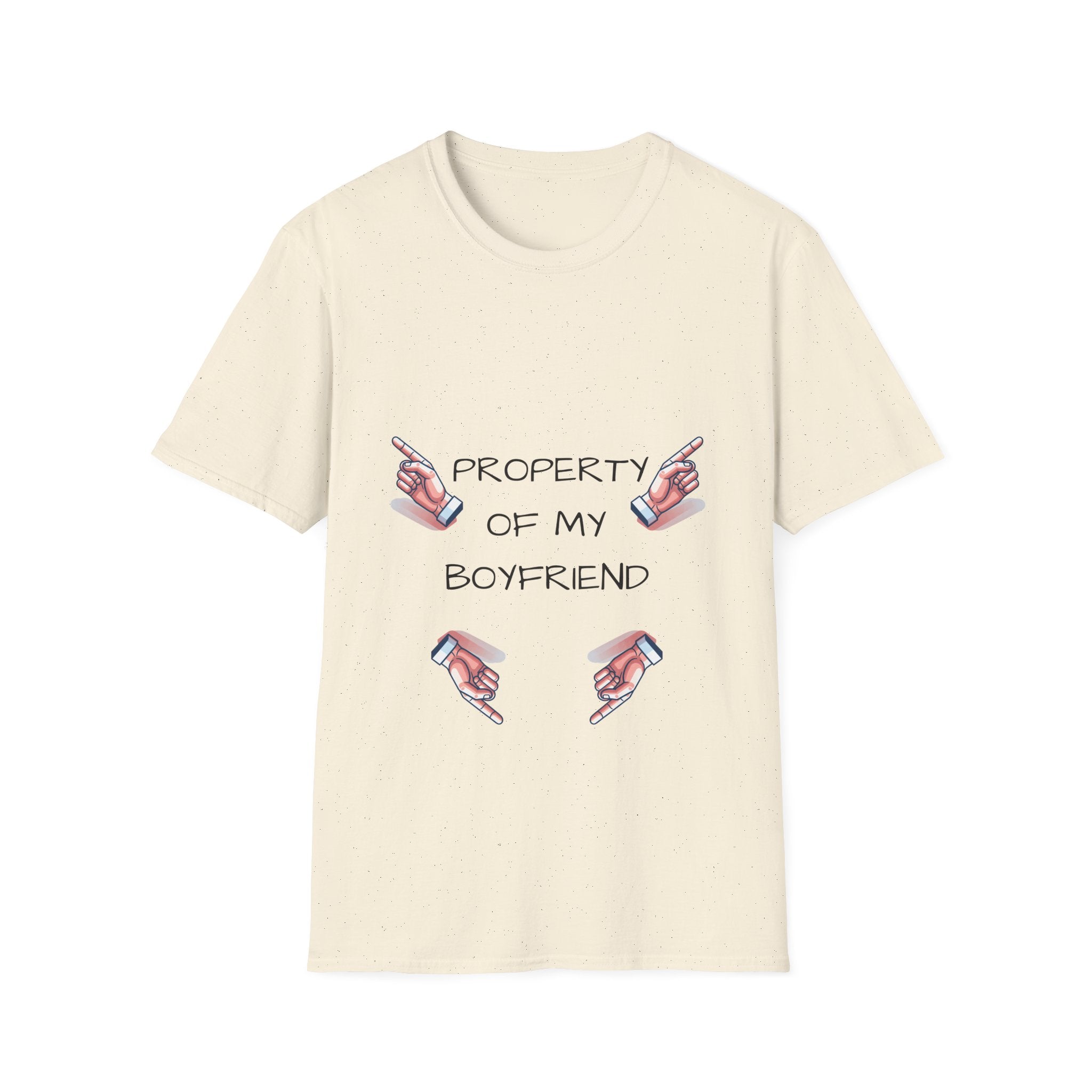 Unisex Couple's Graphic Tee, Trendy Relationship Shirt, Property of My Boyfriend T-Shirt, Valentine's Day Gift, Casual Wear
