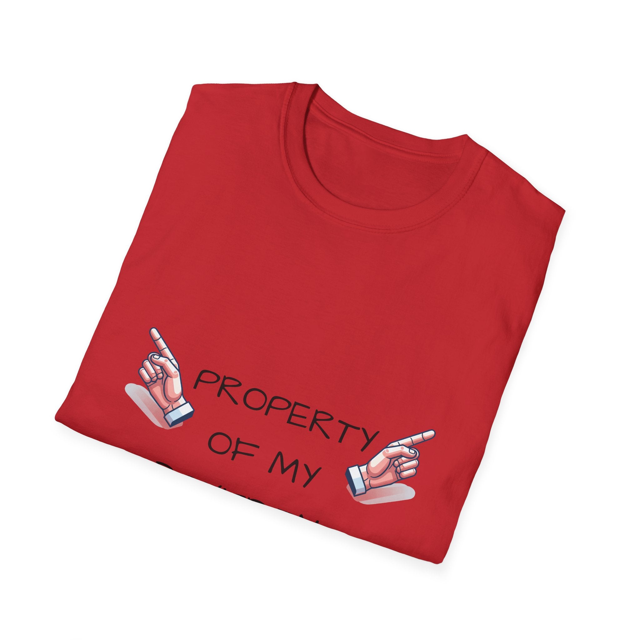 Unisex Couple's Graphic Tee, Trendy Relationship Shirt, Property of My Boyfriend T-Shirt, Valentine's Day Gift, Casual Wear