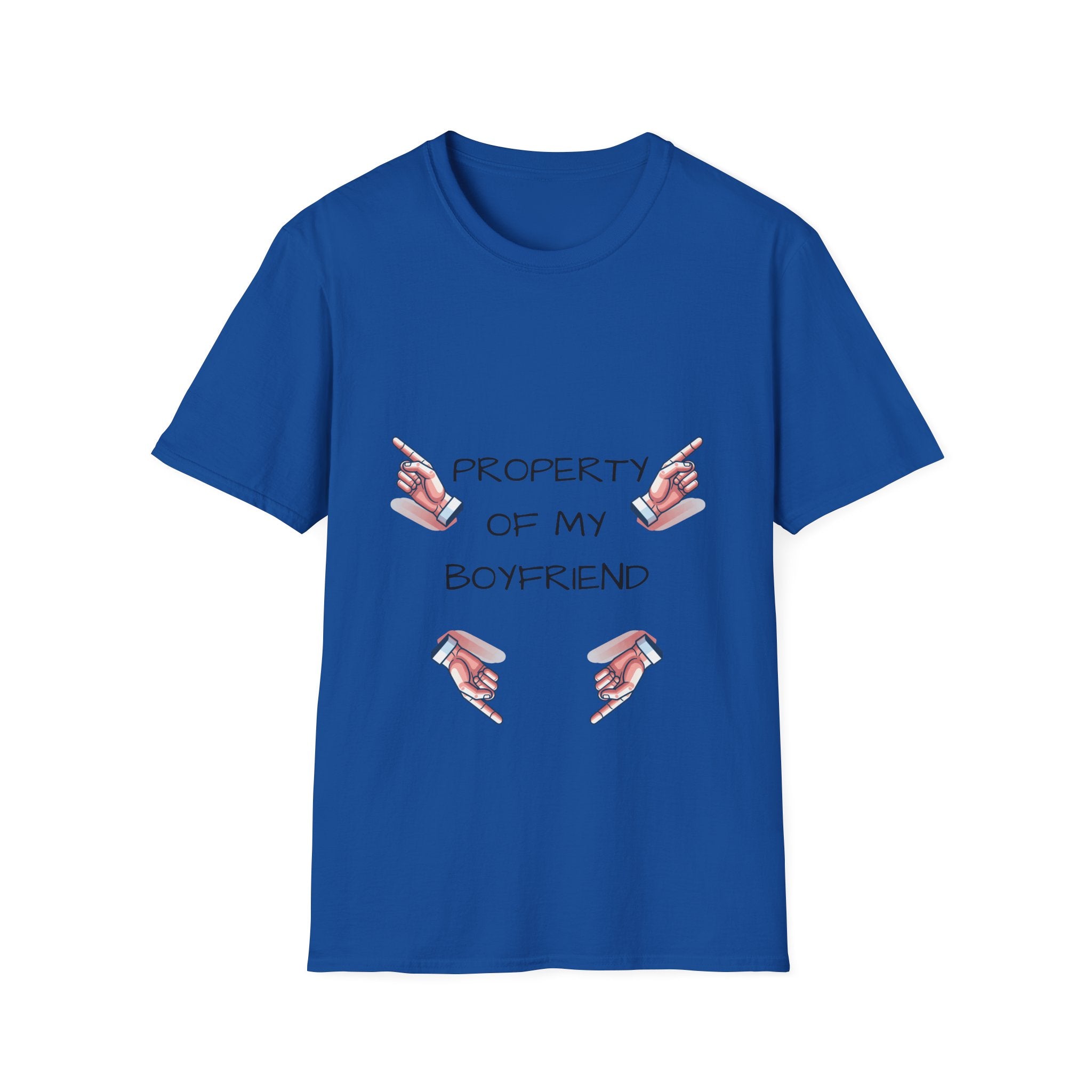 Unisex Couple's Graphic Tee, Trendy Relationship Shirt, Property of My Boyfriend T-Shirt, Valentine's Day Gift, Casual Wear