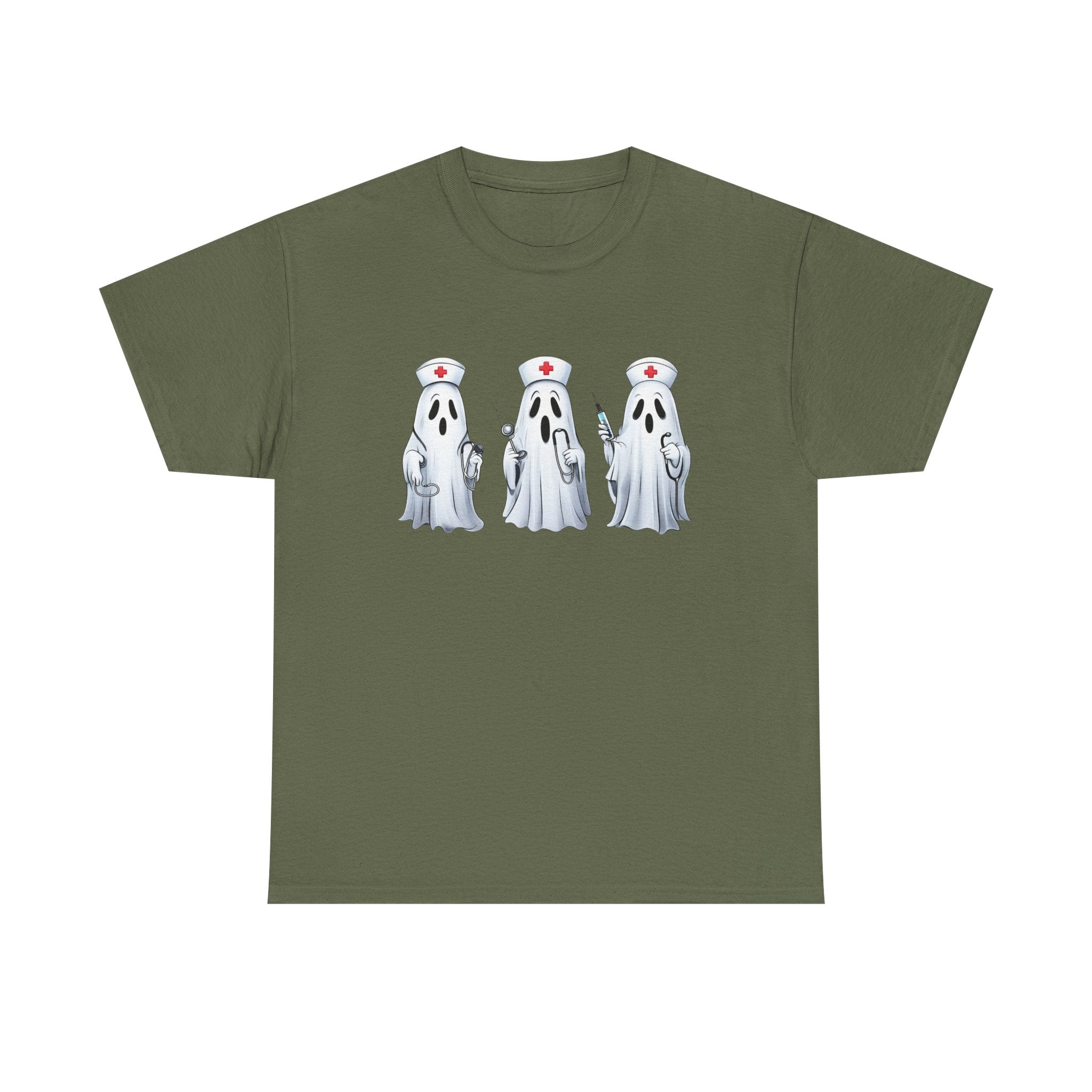 Ghostly Nurses Unisex Heavy Cotton Tee