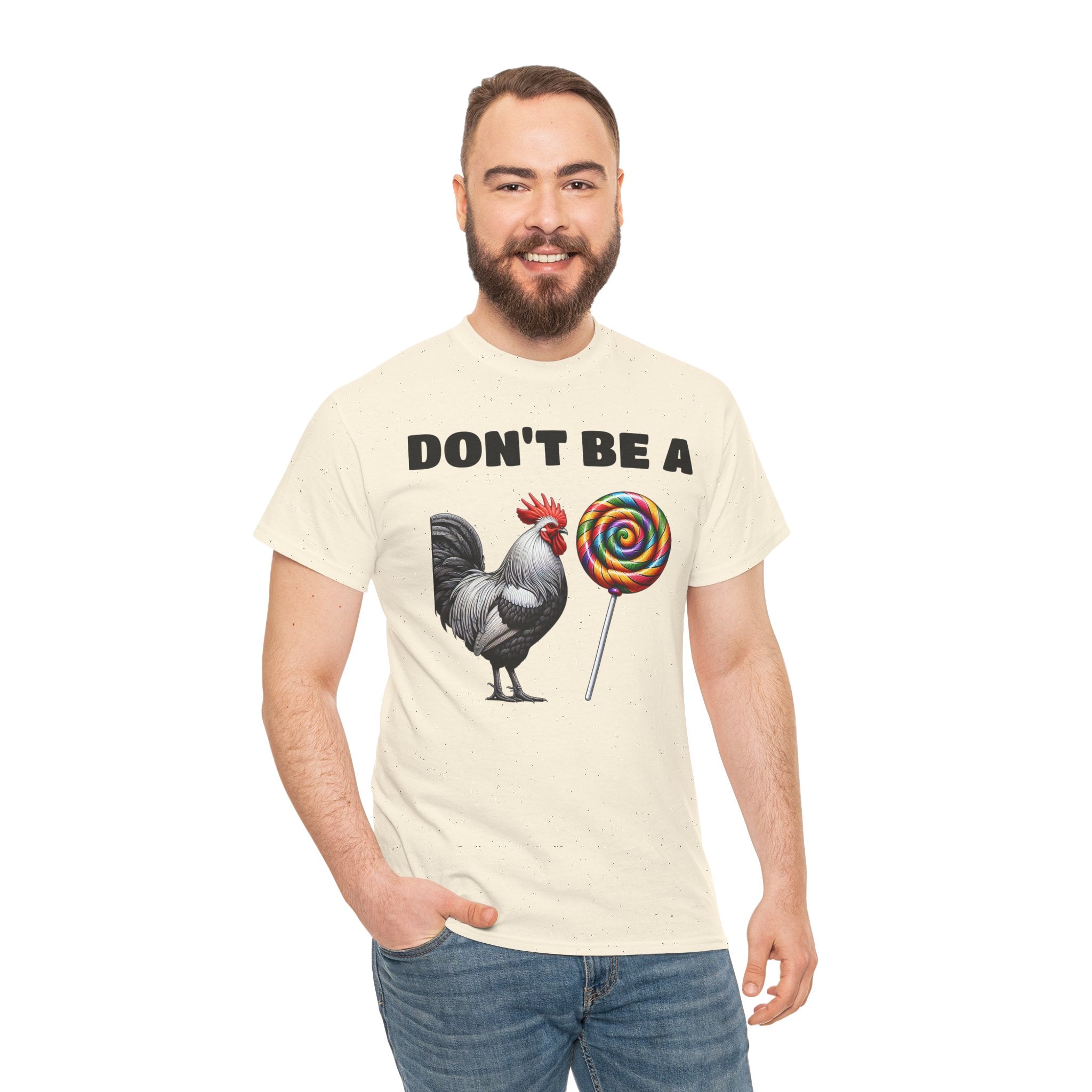 Whimsical Graphic Tee - Don't Be a Chicken! Fun Casual Wear, Gift for Friends, Humor T-Shirt, Unique Quirky Style.