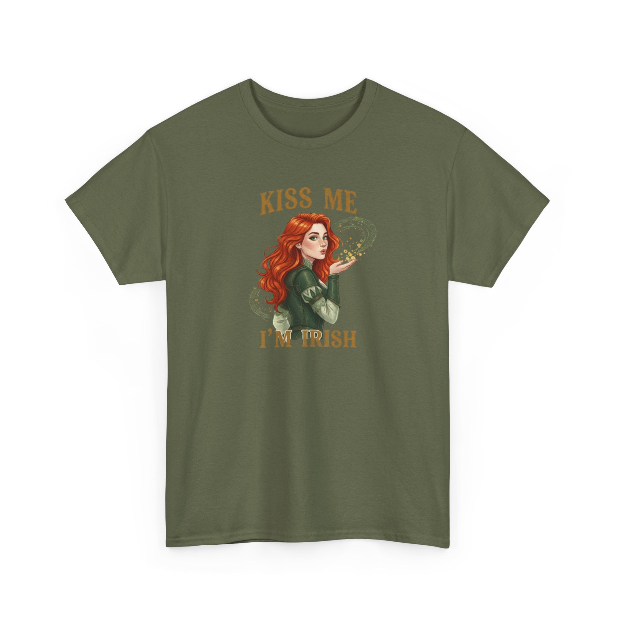 Kiss Me I'm Irish T‑Shirt — Redhead St. Patrick’s Day Tee