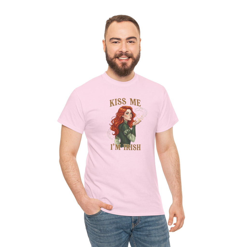Kiss Me I'm Irish T‑Shirt — Redhead St. Patrick’s Day Tee
