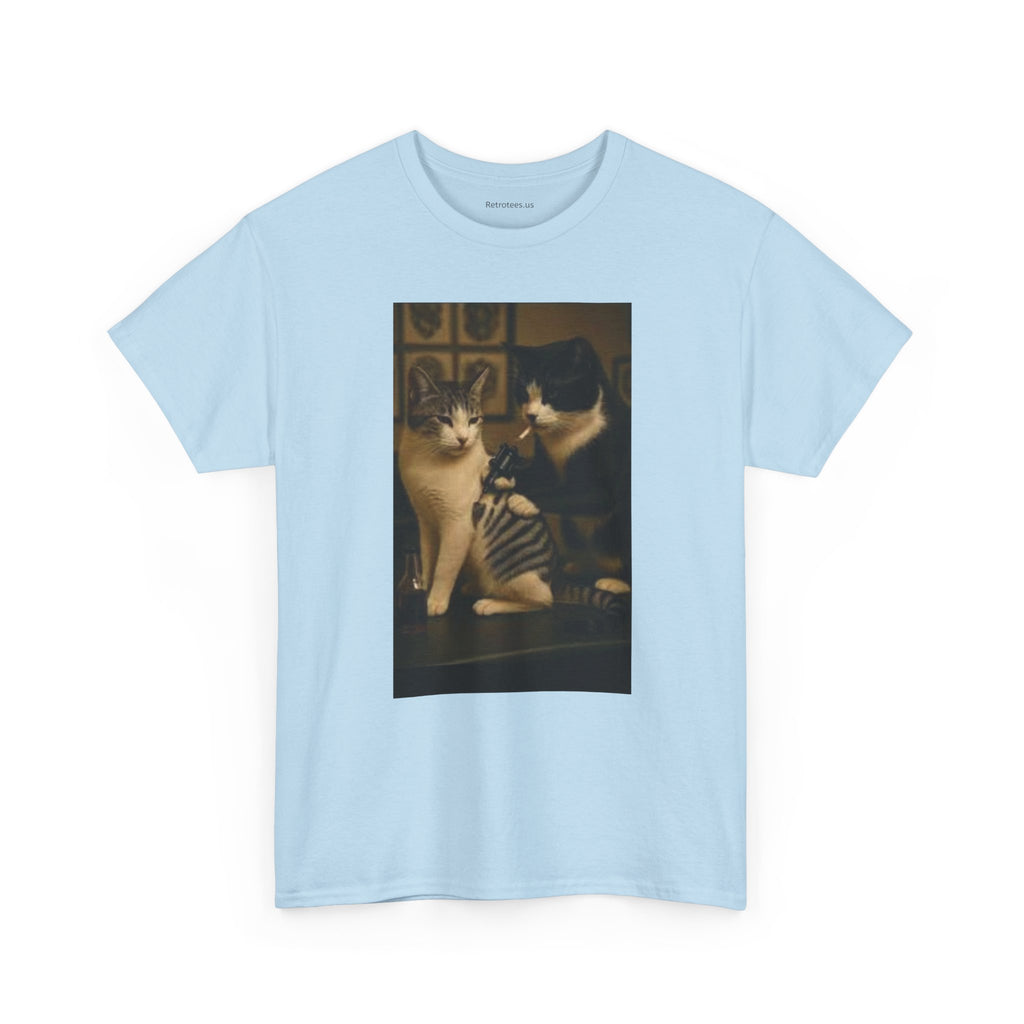 Cat Tatoo-Unisex Heavy Cotton Tee