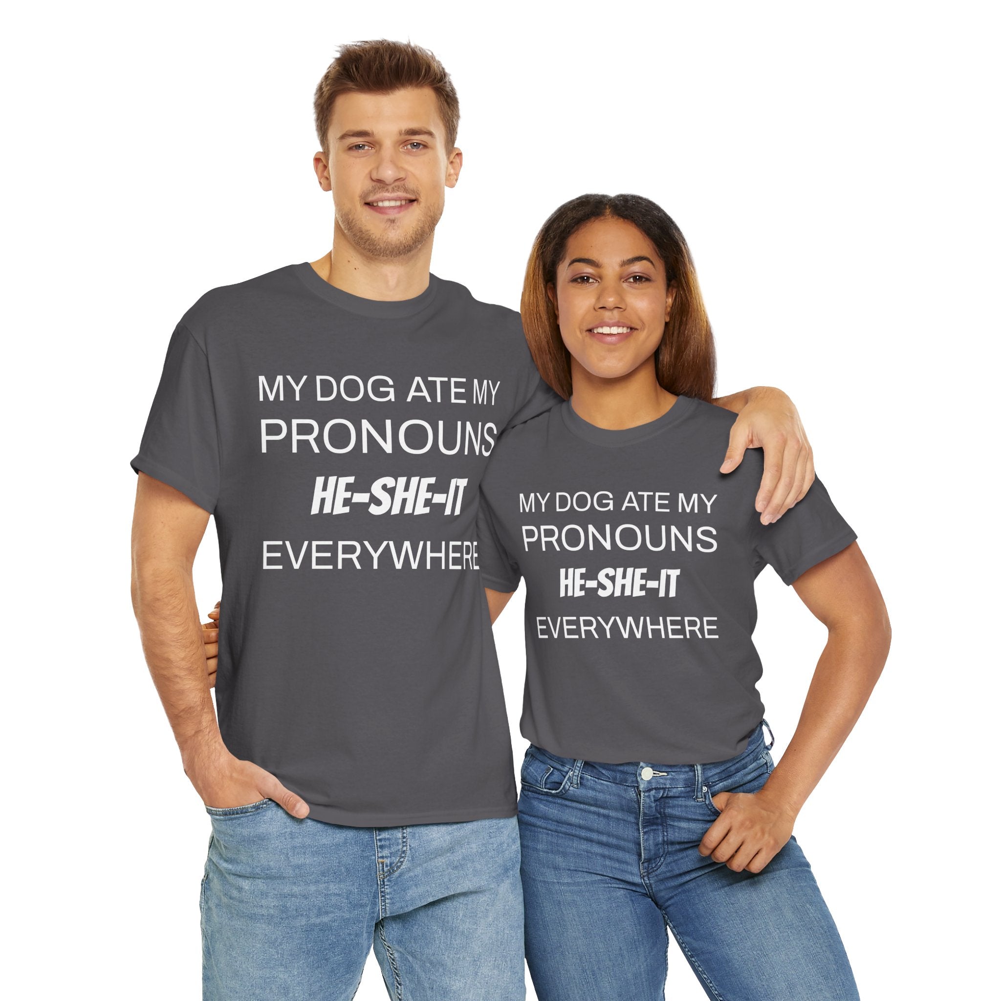 Funny Pronouns T-Shirt, Trendy LGBTQ+ Pride Tee, Casual Wear, Everyday Statement Top