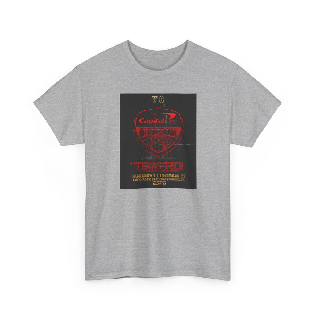Texas Tech Football Game Poster Tee — College Bowl Game 11:00AM Jan 1 Shirt