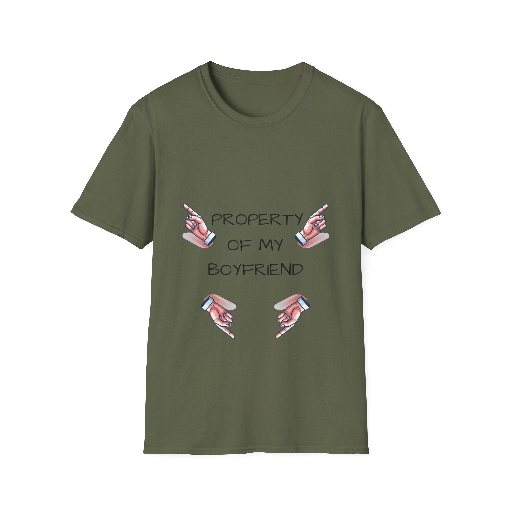Unisex Couple's Graphic Tee, Trendy Relationship Shirt, Property of My Boyfriend T-Shirt, Valentine's Day Gift, Casual Wear