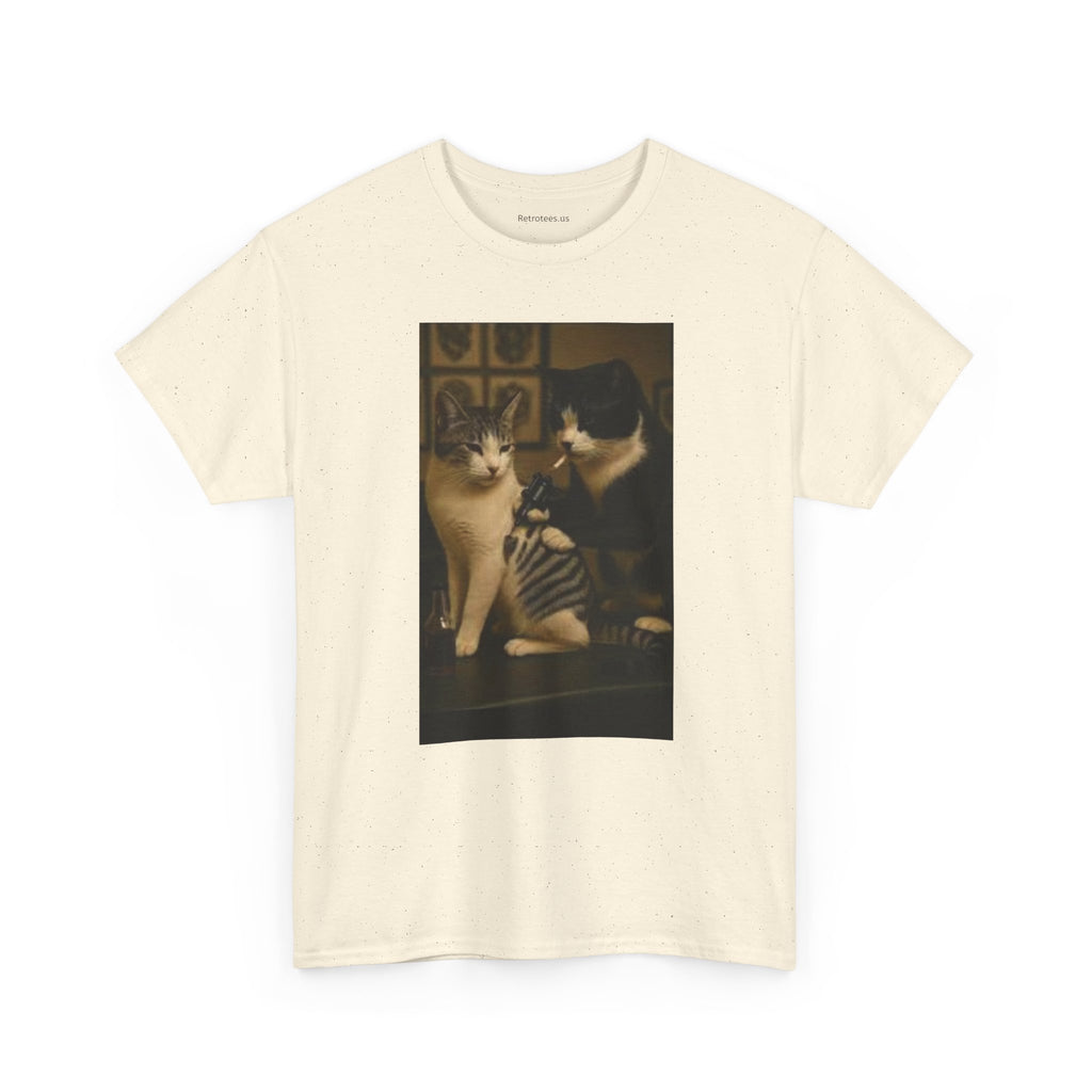 Cat Tatoo-Unisex Heavy Cotton Tee