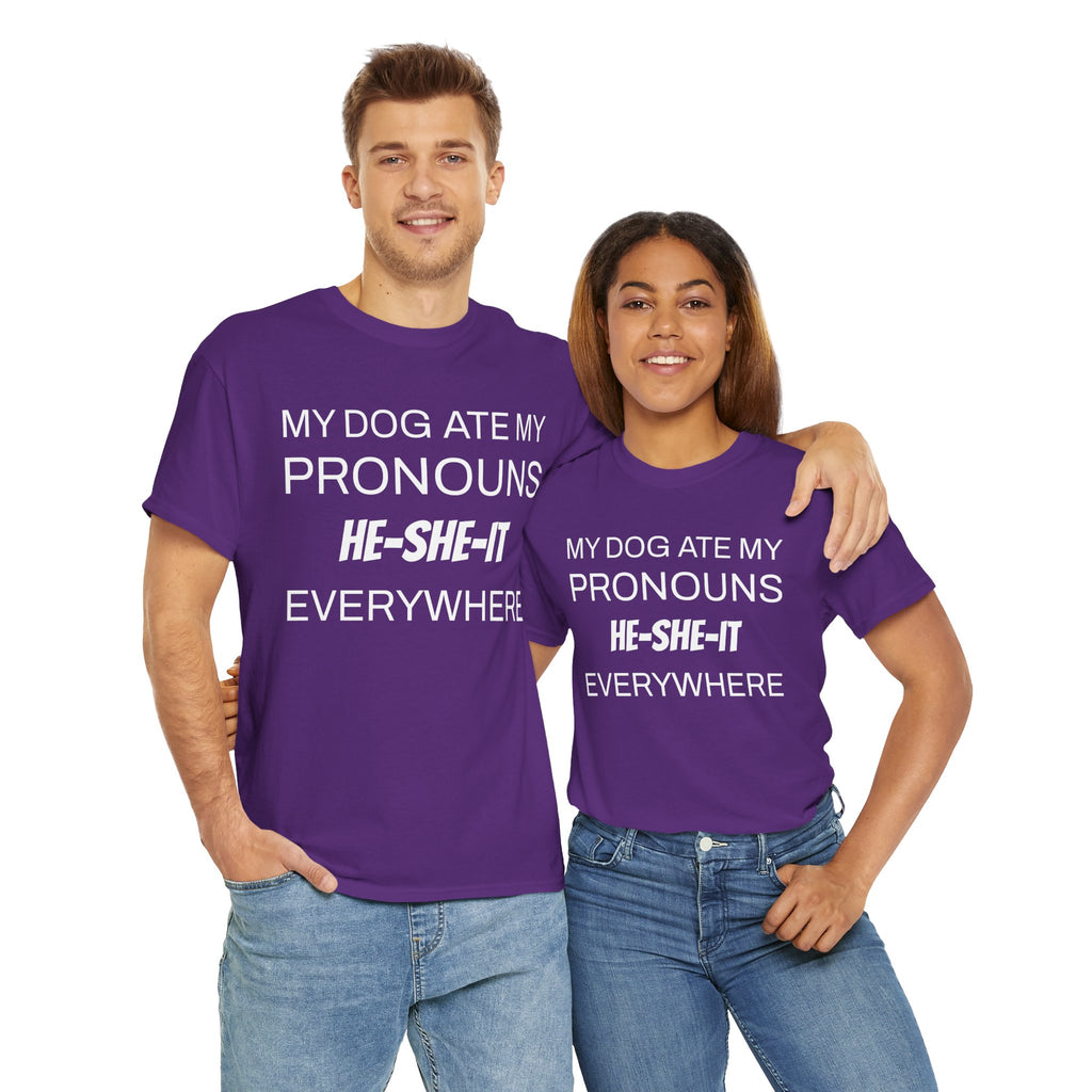 Funny Pronouns T-Shirt, Trendy LGBTQ+ Pride Tee, Casual Wear, Everyday Statement Top