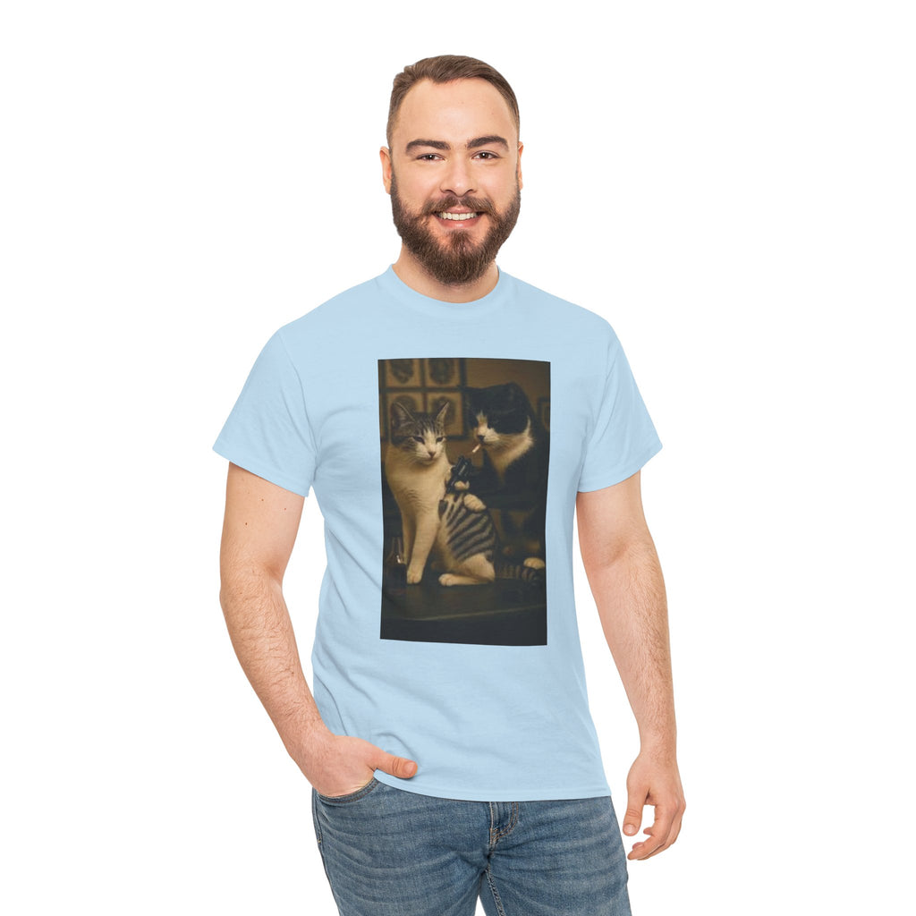 Cat Tatoo-Unisex Heavy Cotton Tee