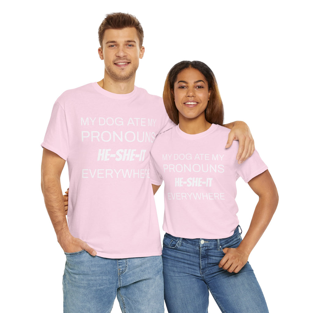 Funny Pronouns T-Shirt, Trendy LGBTQ+ Pride Tee, Casual Wear, Everyday Statement Top