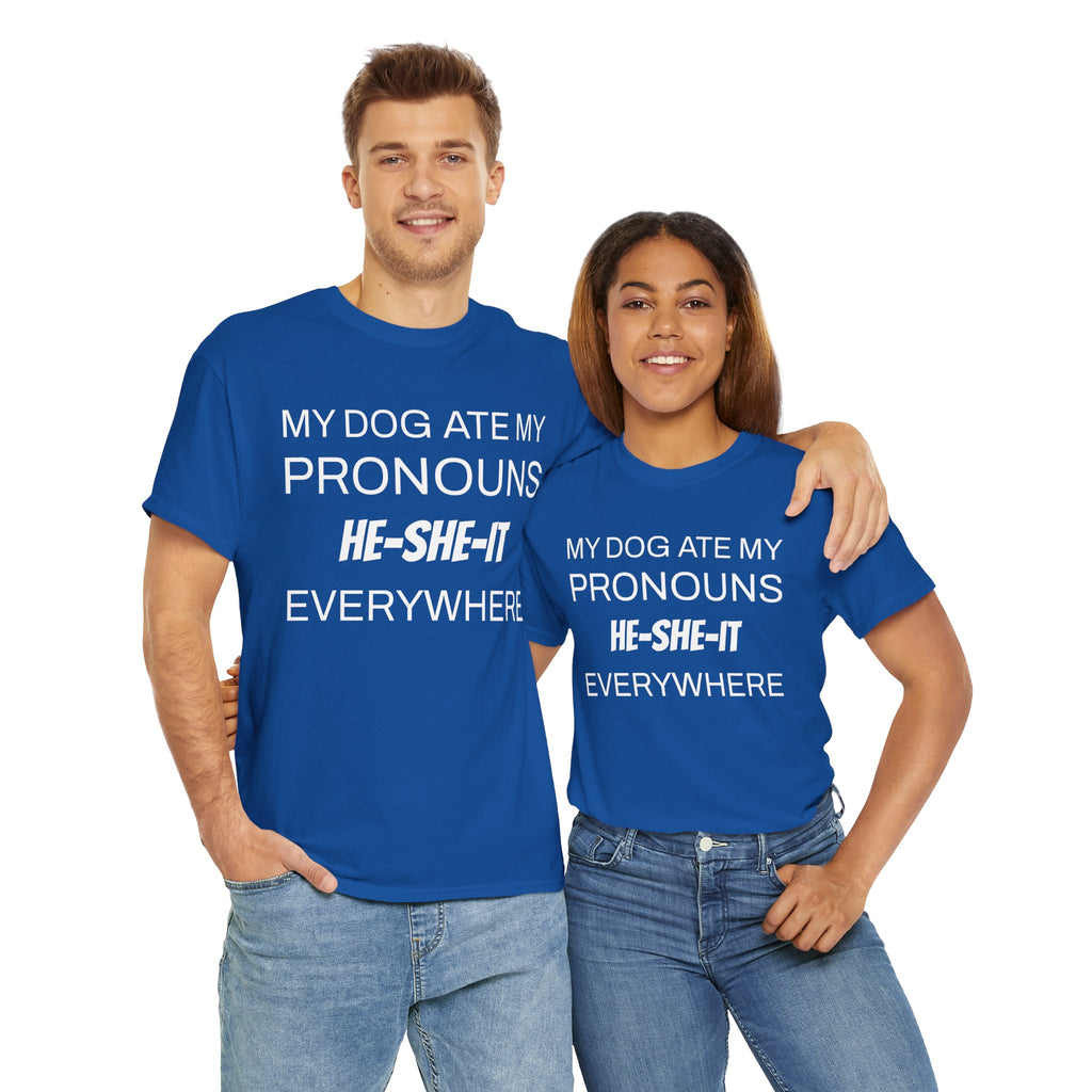 Funny Pronouns T-Shirt, Trendy LGBTQ+ Pride Tee, Casual Wear, Everyday Statement Top