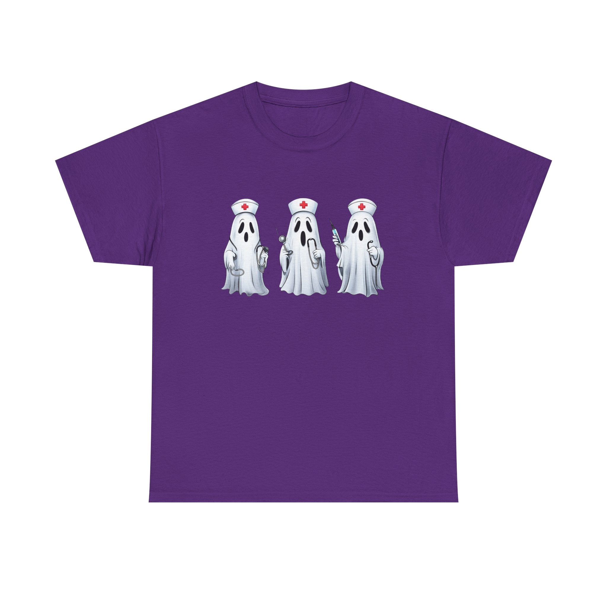Ghostly Nurses Unisex Heavy Cotton Tee