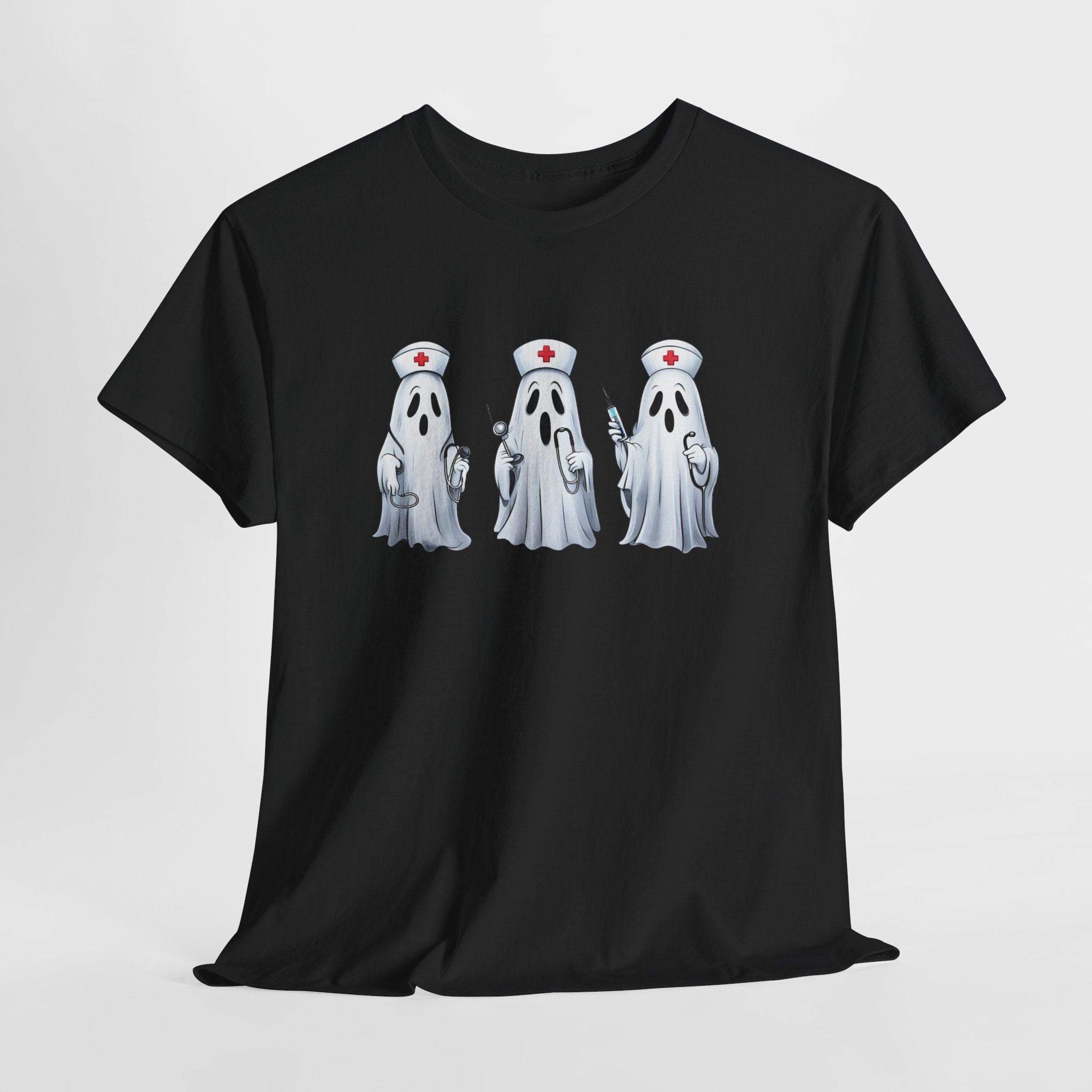 Ghostly Nurses Unisex Heavy Cotton Tee