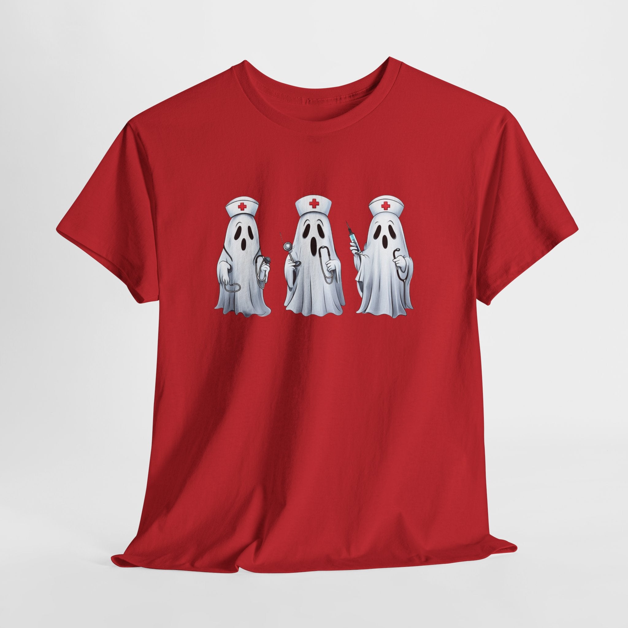 Ghostly Nurses Unisex Heavy Cotton Tee