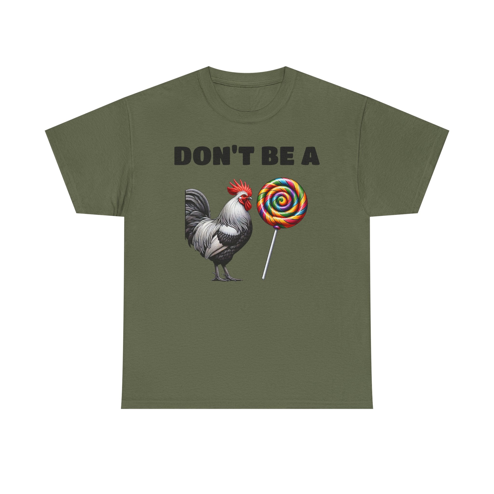 Whimsical Graphic Tee - Don't Be a Chicken! Fun Casual Wear, Gift for Friends, Humor T-Shirt, Unique Quirky Style.