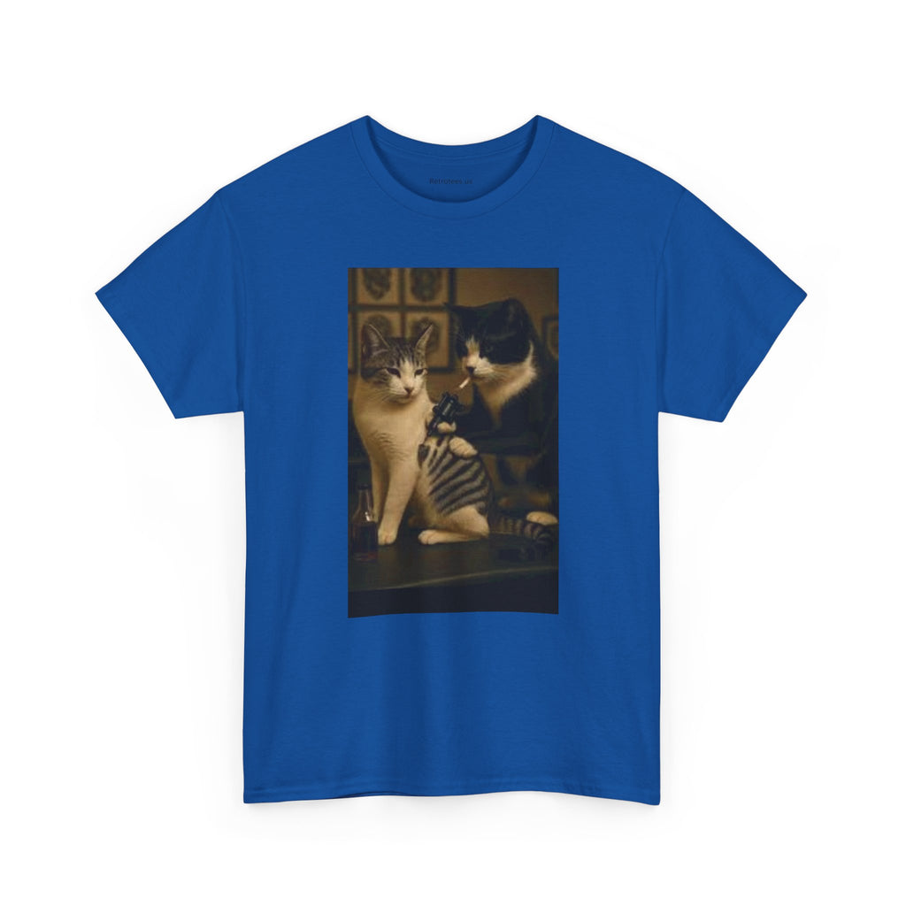 Cat Tatoo-Unisex Heavy Cotton Tee