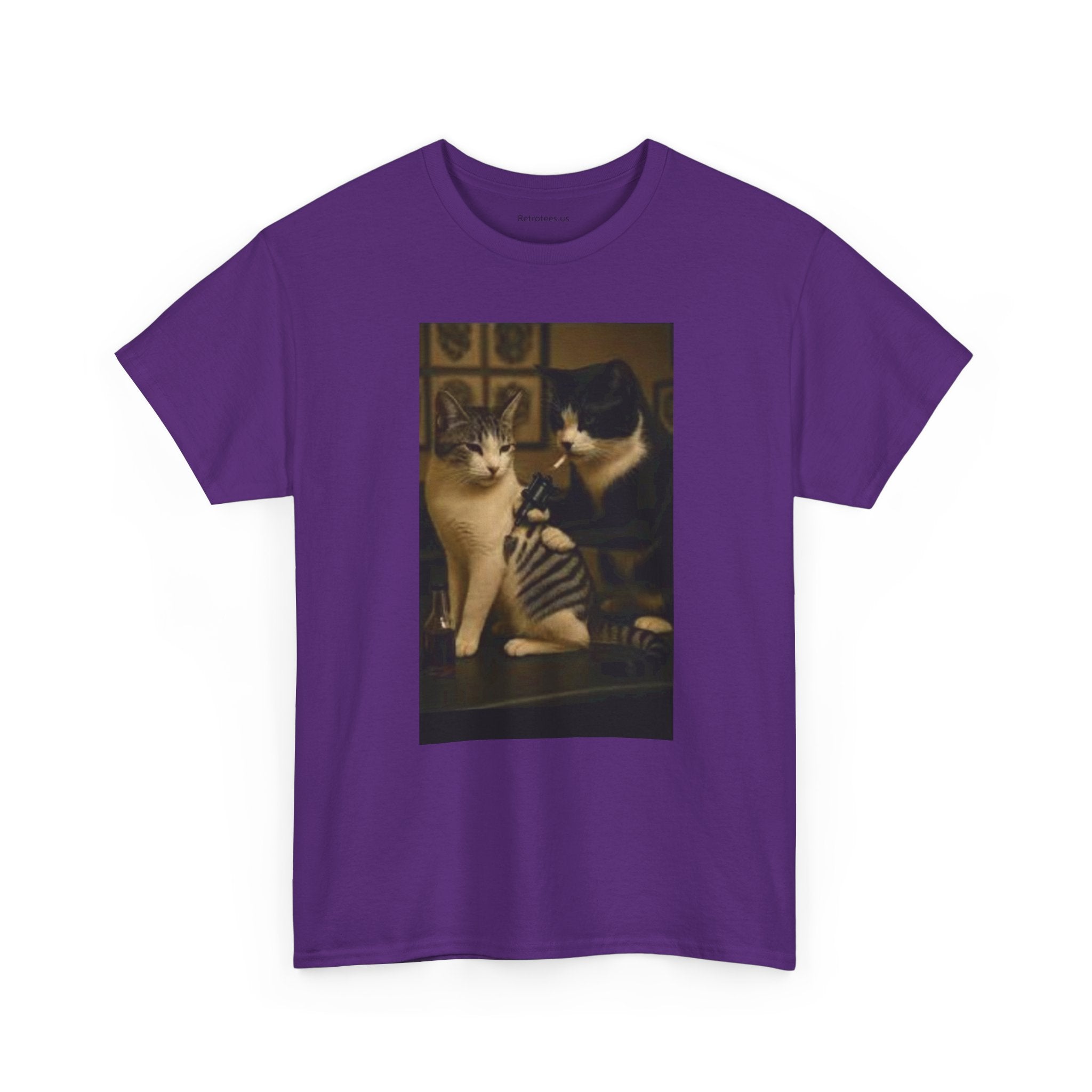 Cat Tatoo-Unisex Heavy Cotton Tee