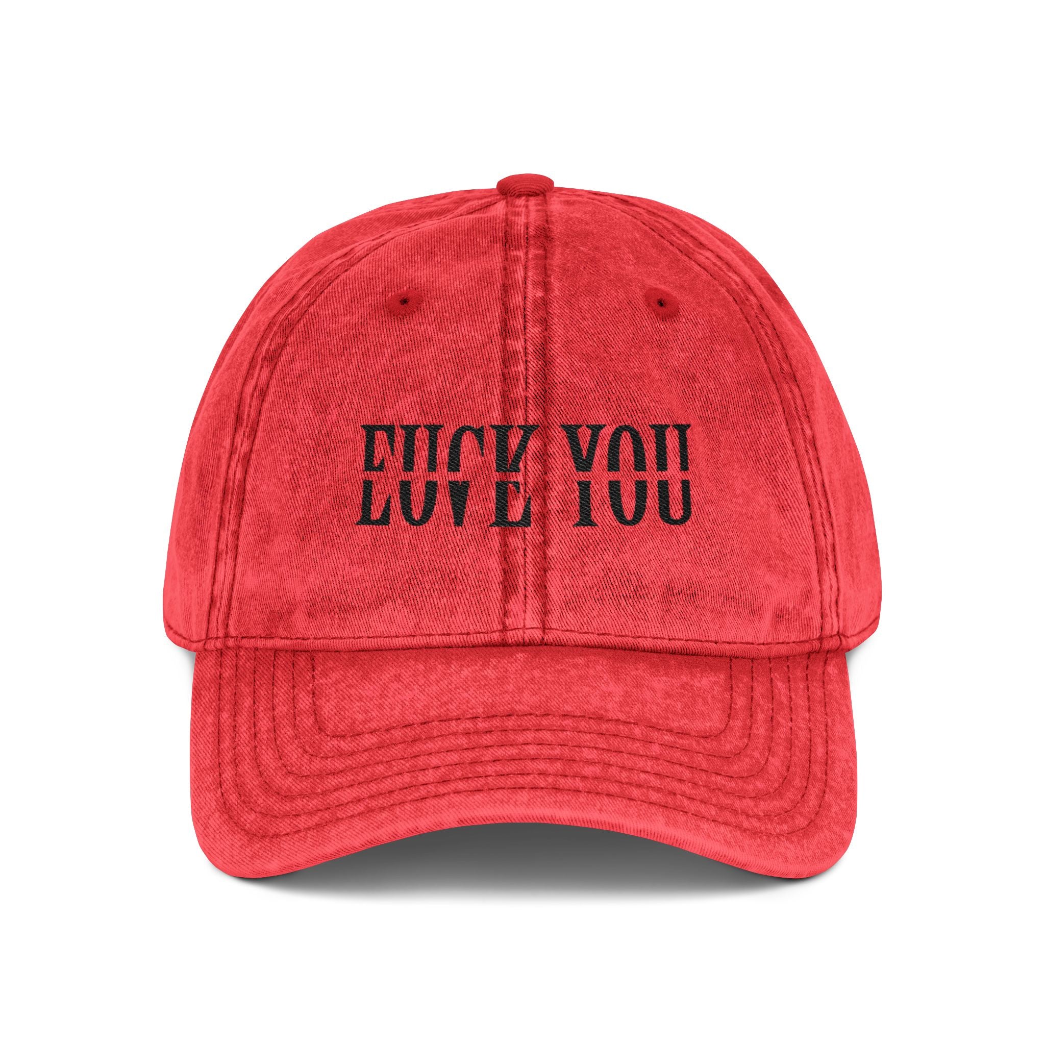 Vintage "Love You" embroidery hat
