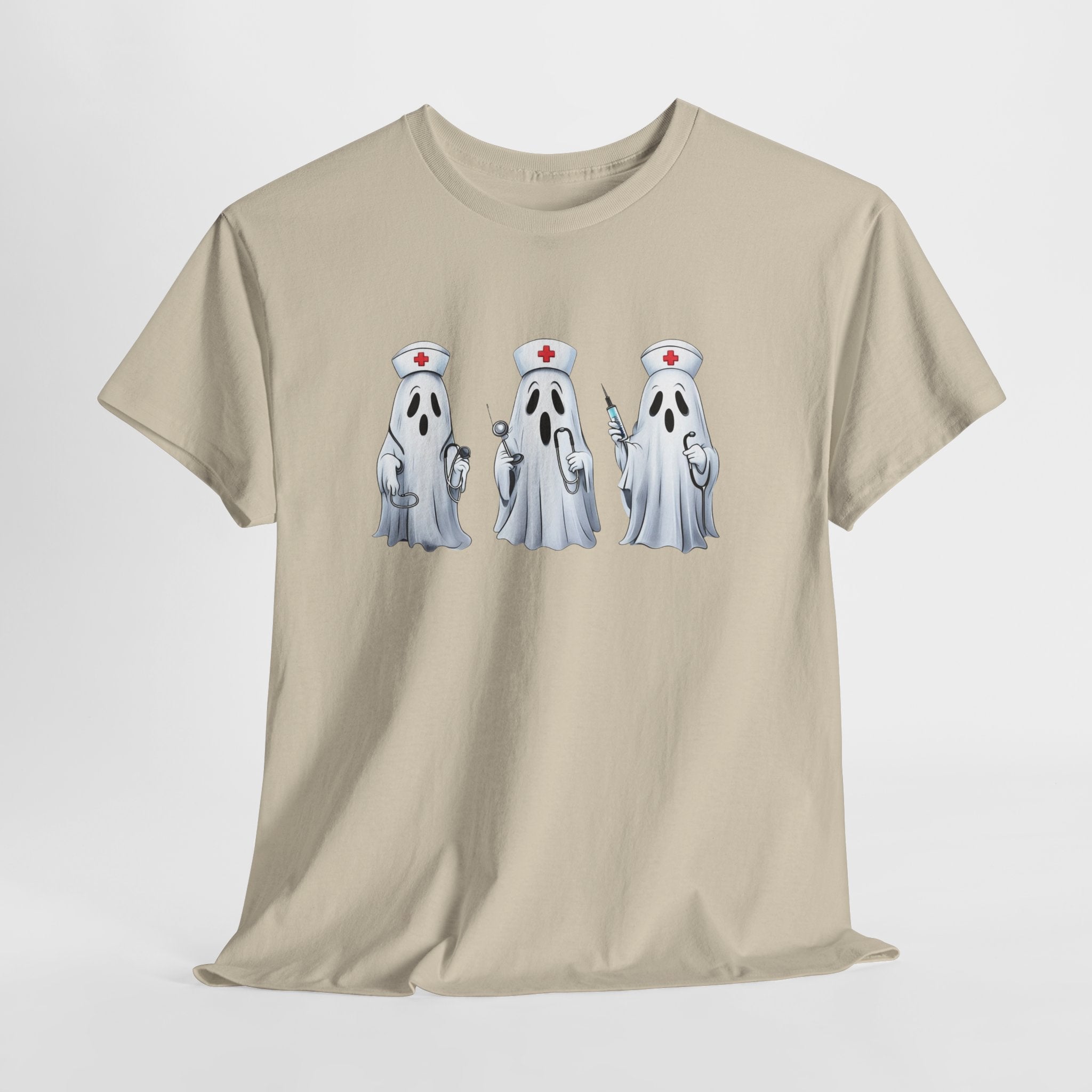 Ghostly Nurses Unisex Heavy Cotton Tee