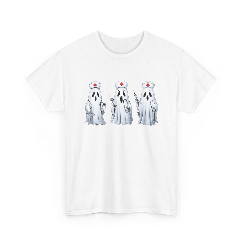 Ghostly Nurses Unisex Heavy Cotton Tee