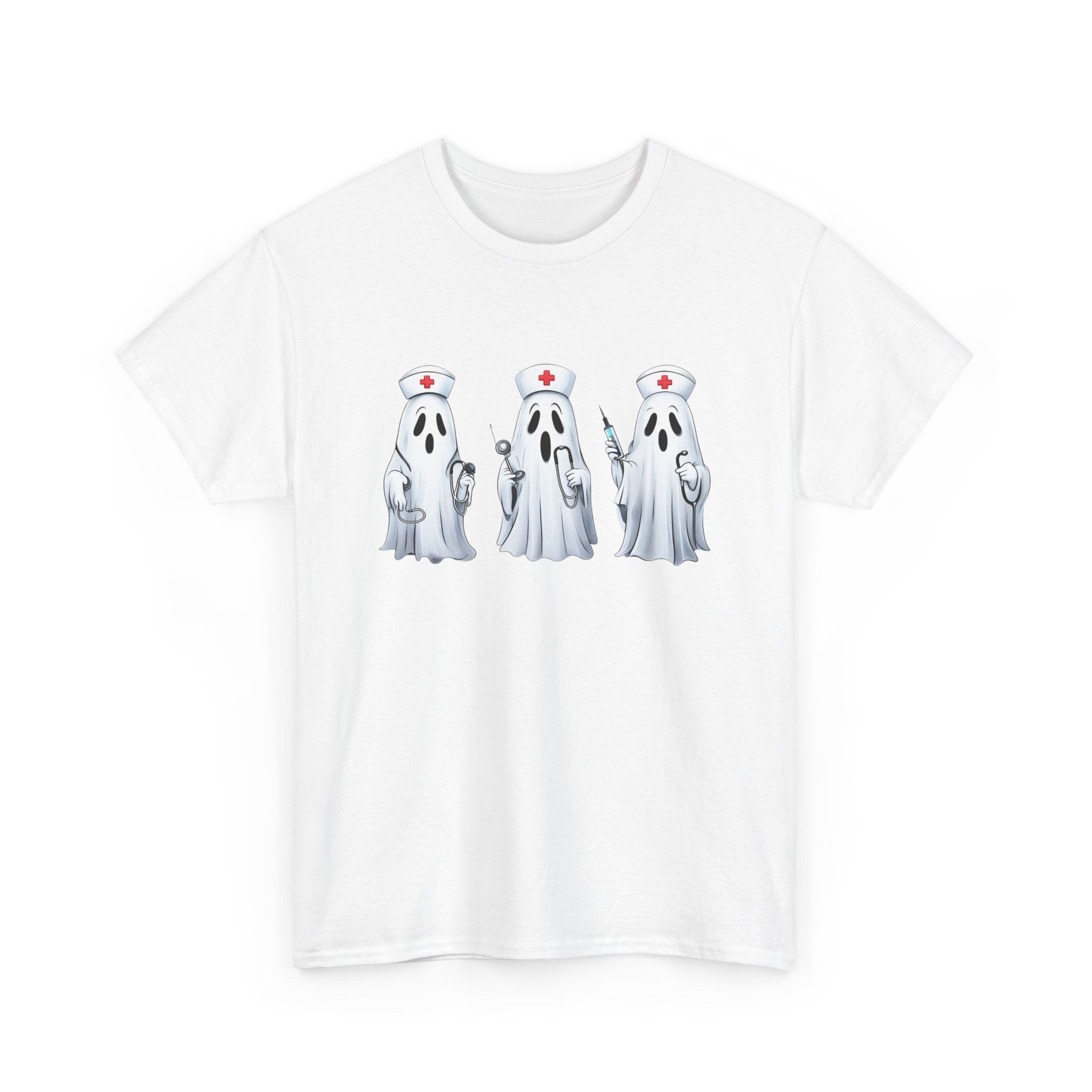 Ghostly Nurses Unisex Heavy Cotton Tee