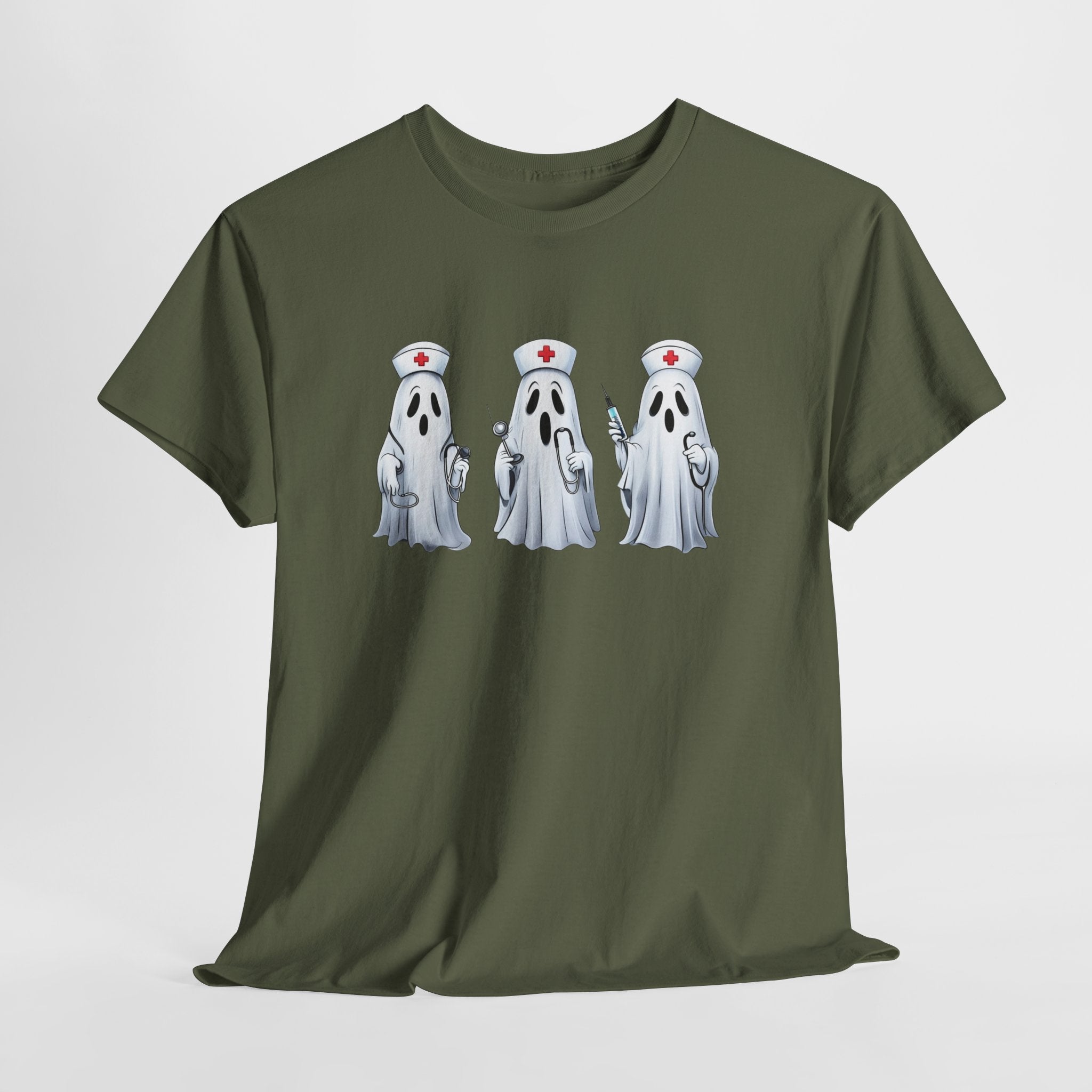 Ghostly Nurses Unisex Heavy Cotton Tee
