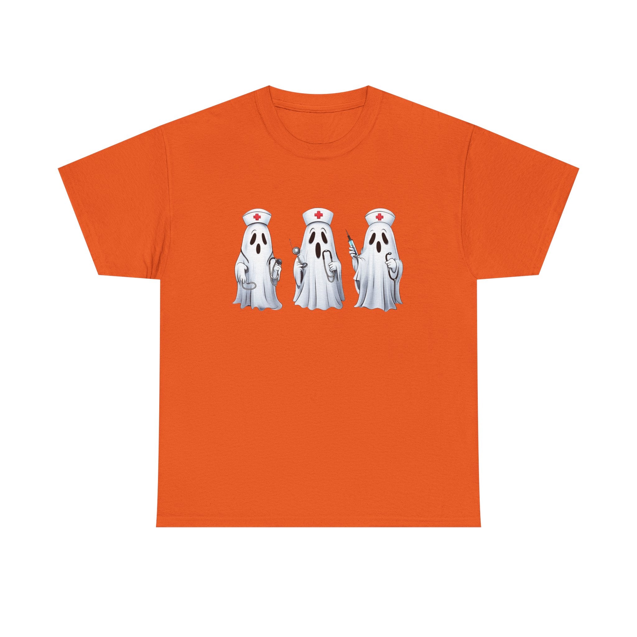 Ghostly Nurses Unisex Heavy Cotton Tee