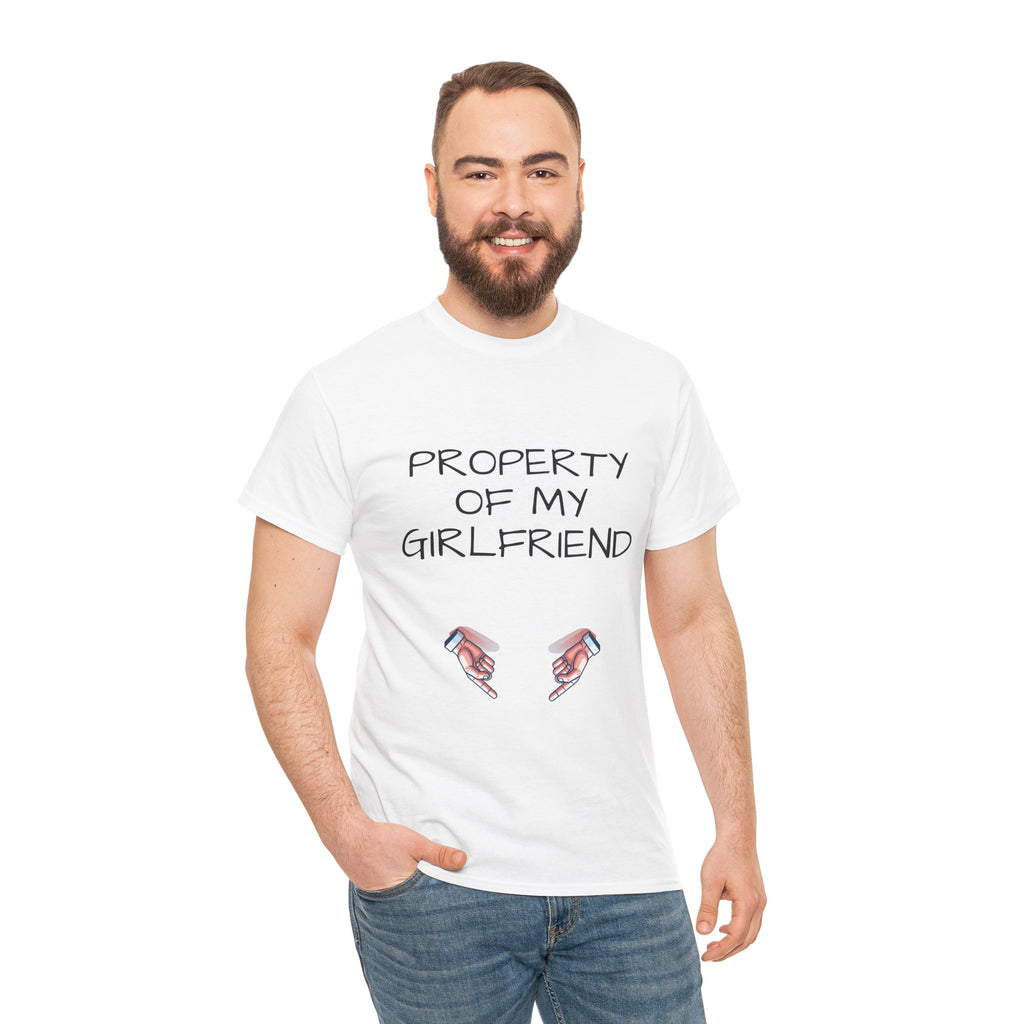 Property of My Girlfriend Tee - Cute Unisex Cotton Shirt, Couples Gift, Relationship Humor Tee, Valentine's Day Gift, Fun Casual Wear