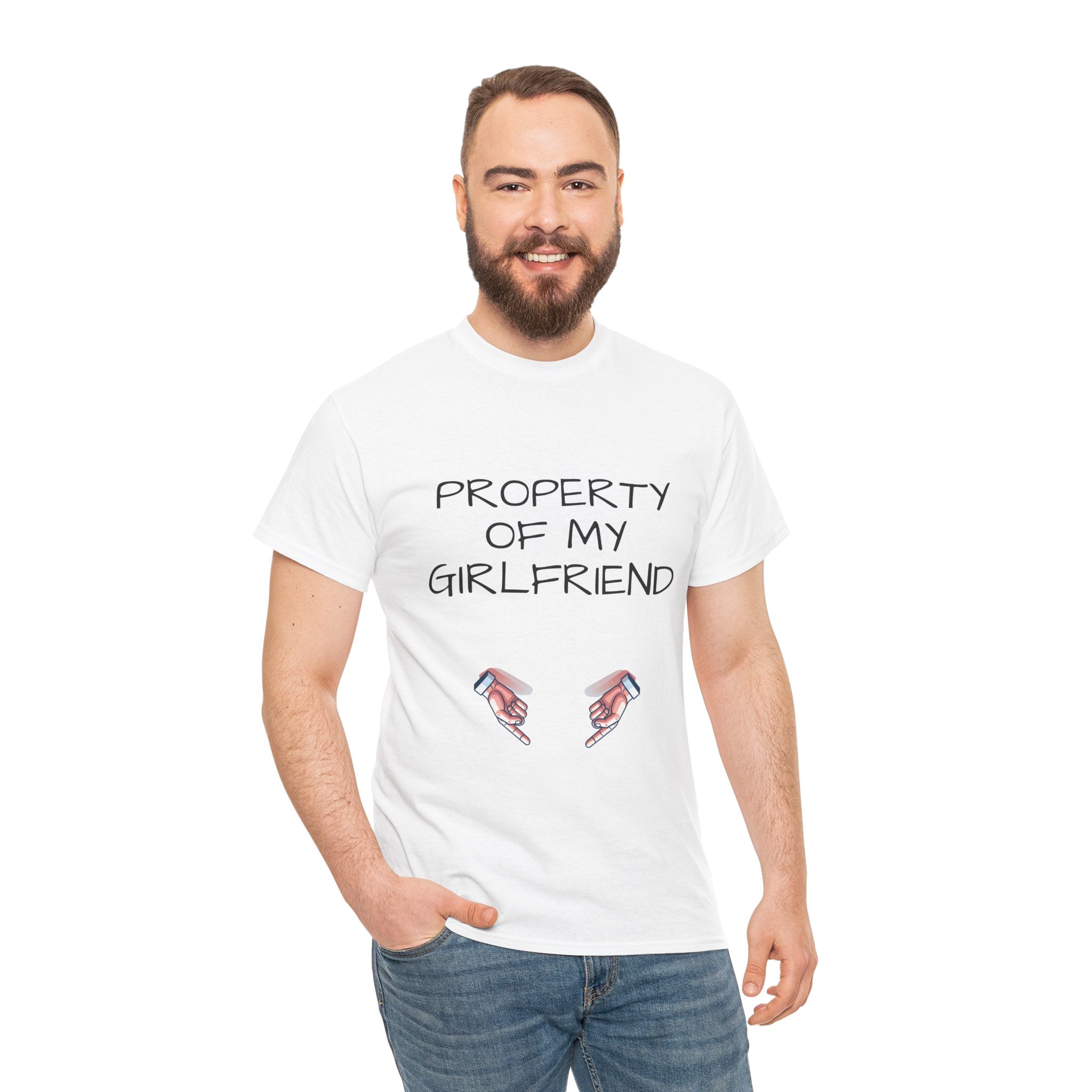 Property of My Girlfriend Tee - Cute Unisex Cotton Shirt, Couples Gift, Relationship Humor Tee, Valentine's Day Gift, Fun Casual Wear