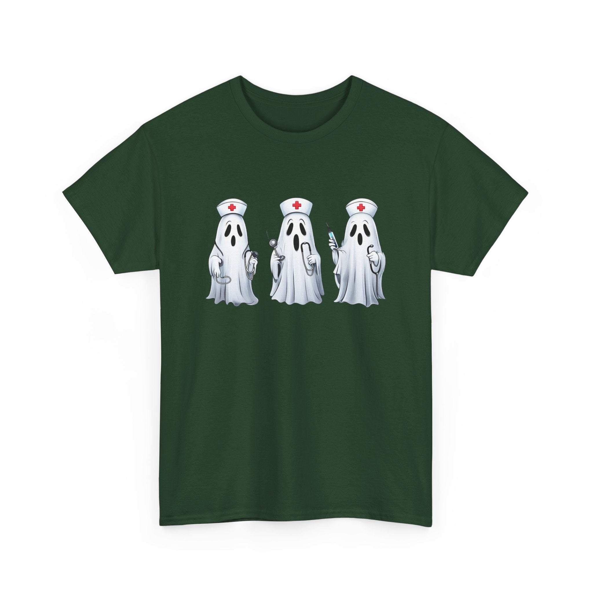 Ghostly Nurses Unisex Heavy Cotton Tee