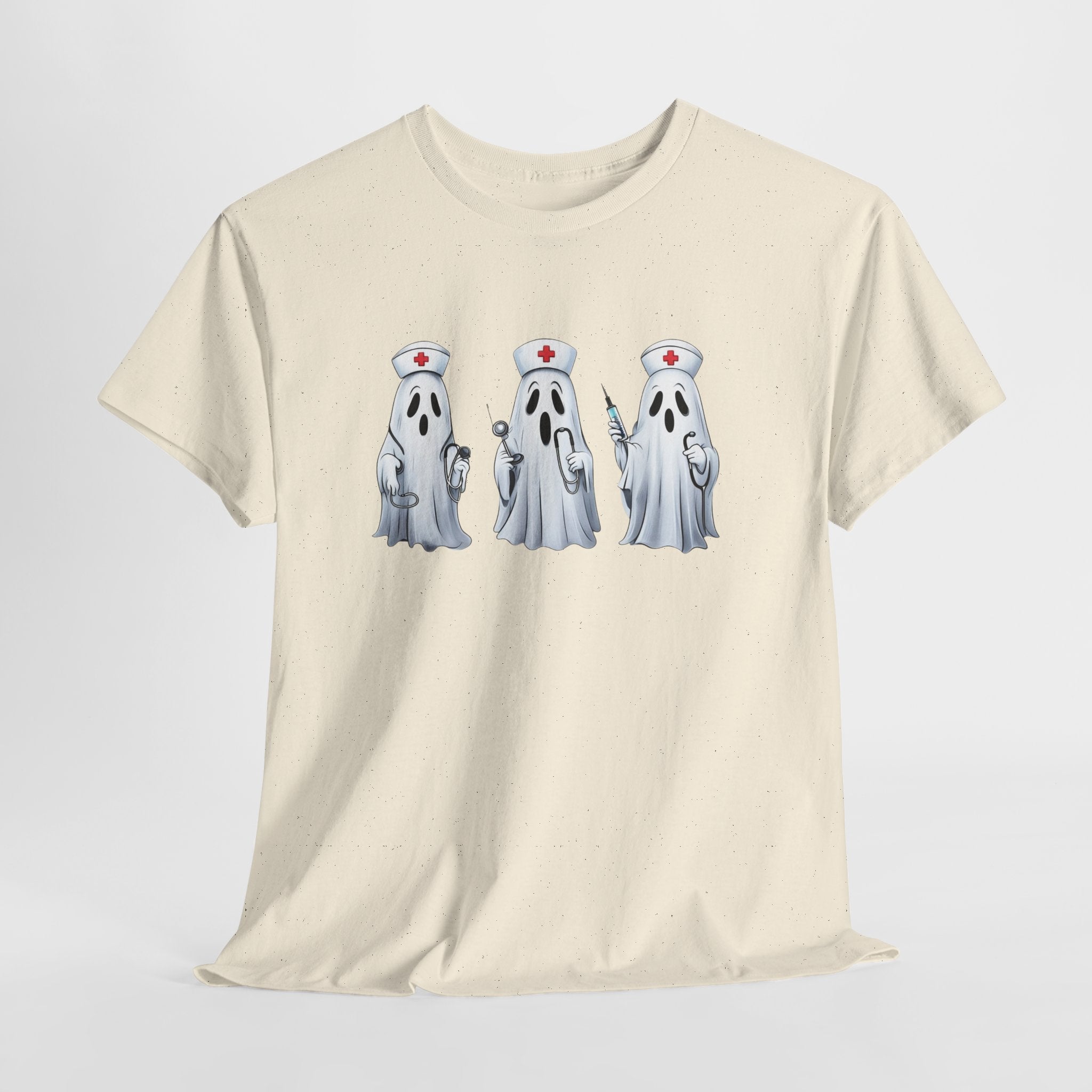 Ghostly Nurses Unisex Heavy Cotton Tee