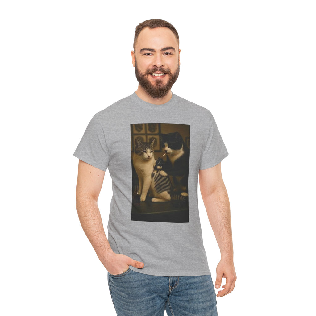 Cat Tatoo-Unisex Heavy Cotton Tee