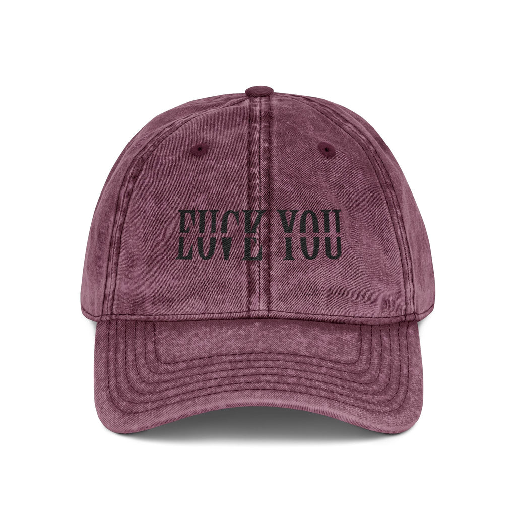 Vintage "Love You" embroidery hat