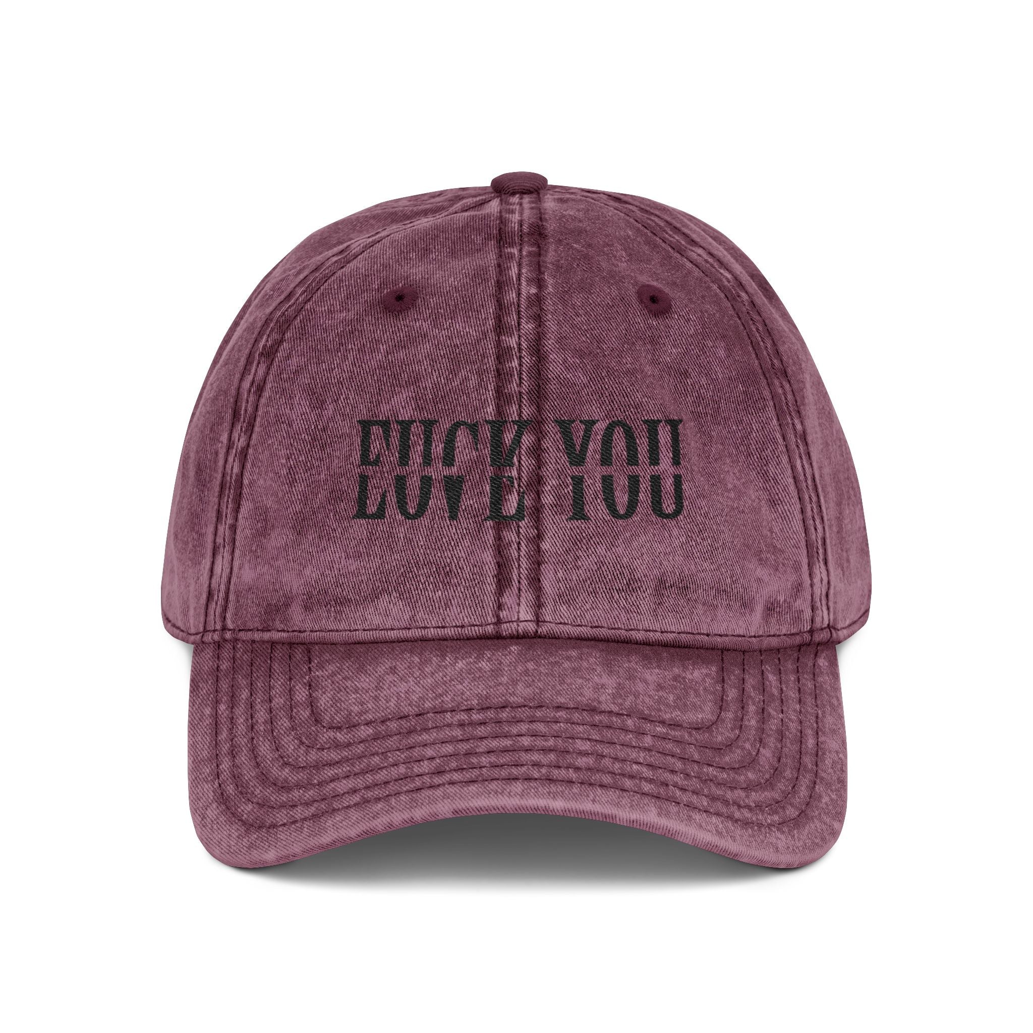 Vintage "Love You" embroidery hat
