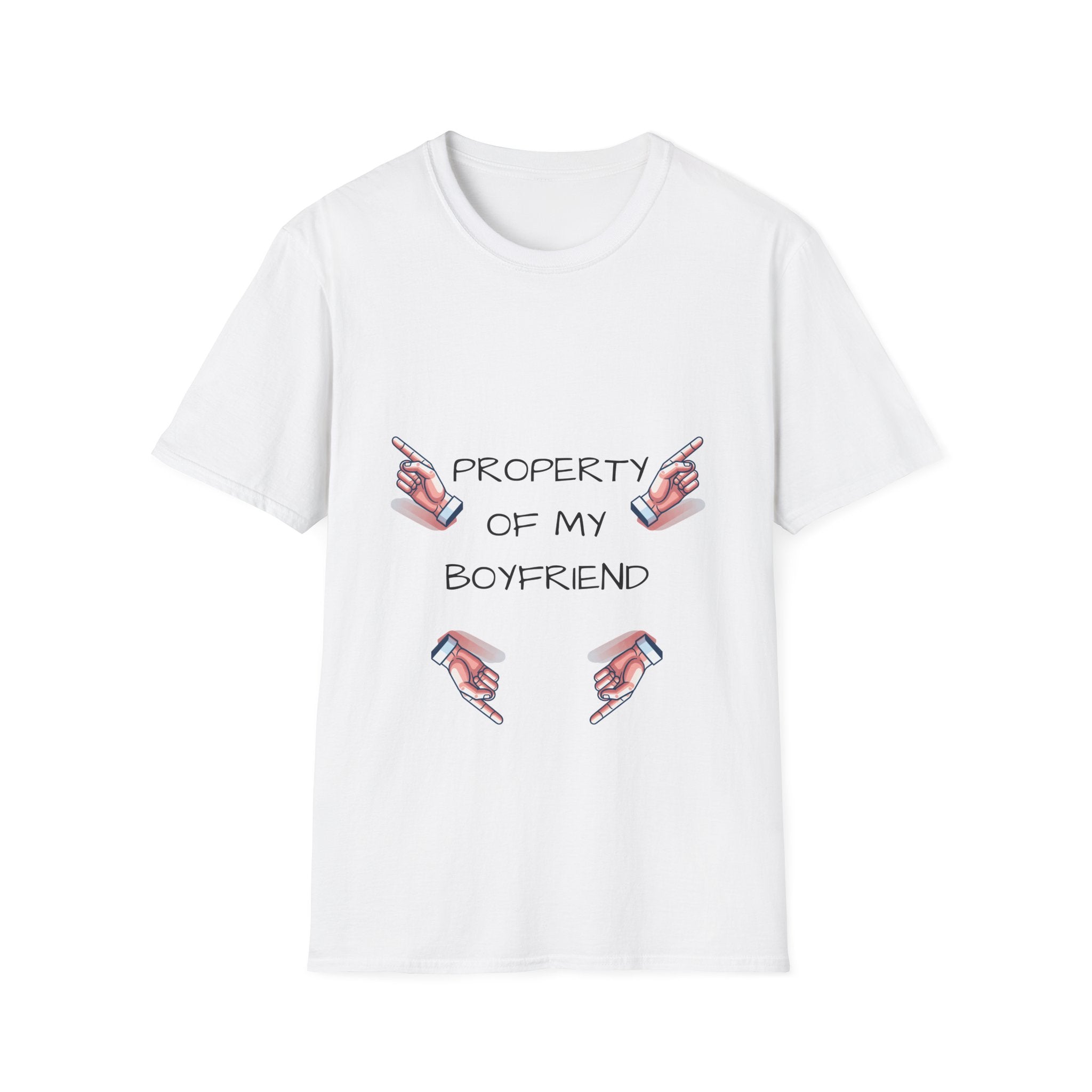 Unisex Couple's Graphic Tee, Trendy Relationship Shirt, Property of My Boyfriend T-Shirt, Valentine's Day Gift, Casual Wear