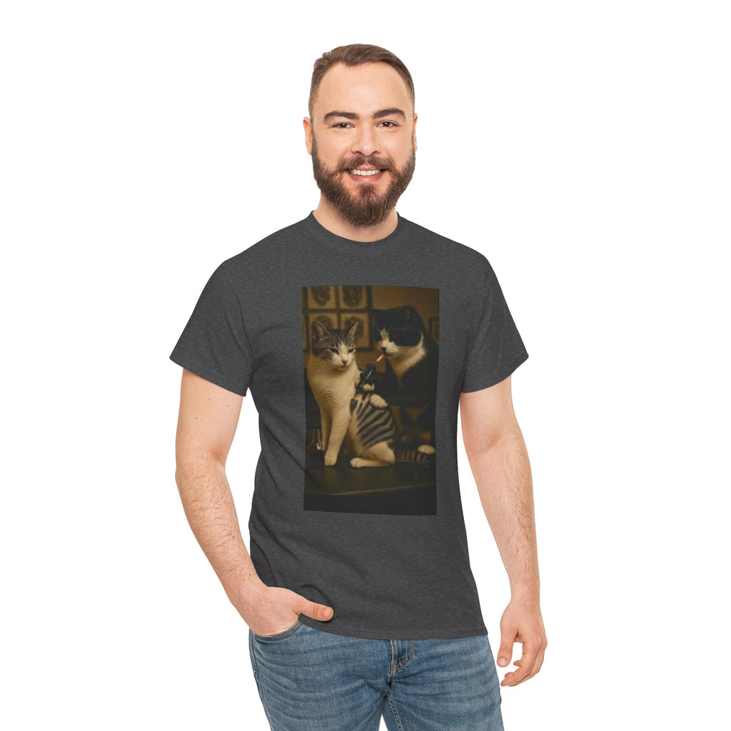 Cat Tatoo-Unisex Heavy Cotton Tee