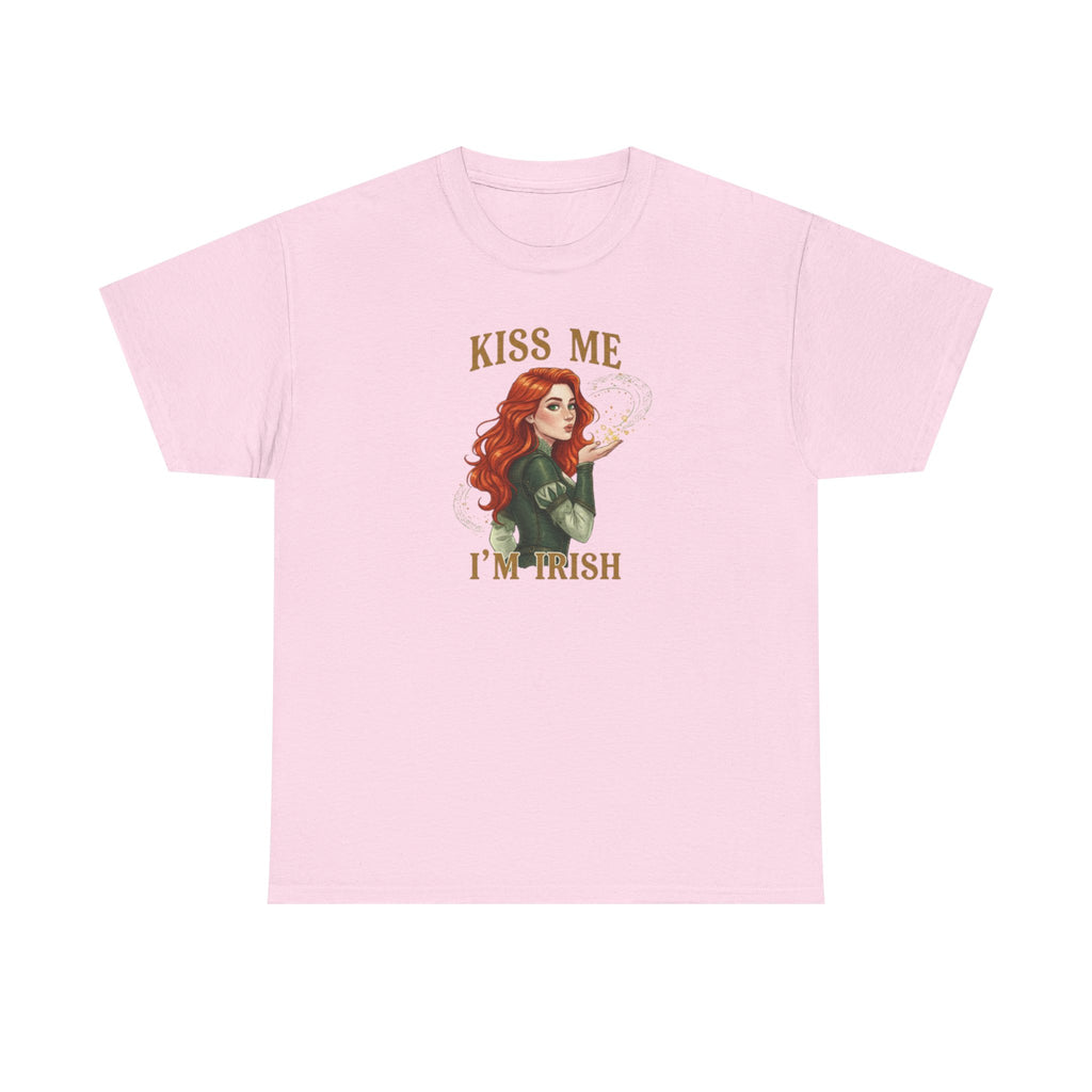 Kiss Me I'm Irish T‑Shirt — Redhead St. Patrick’s Day Tee