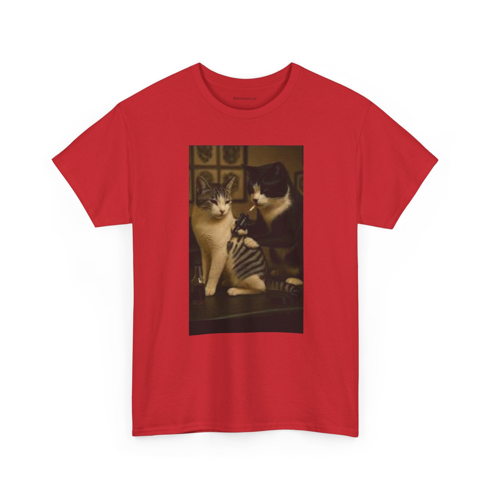 Cat Tatoo-Unisex Heavy Cotton Tee